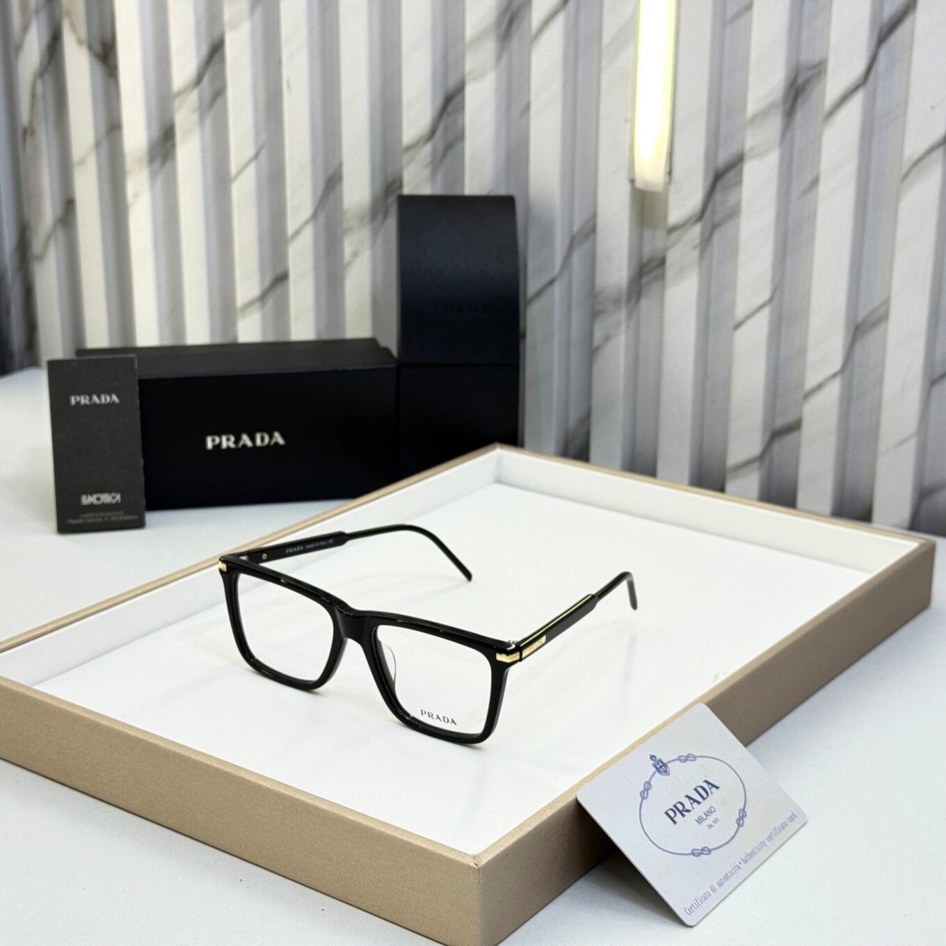 WhatsApp Image 2025-08-17 at 3.43.25 PM Prada Men Black Optical Frame