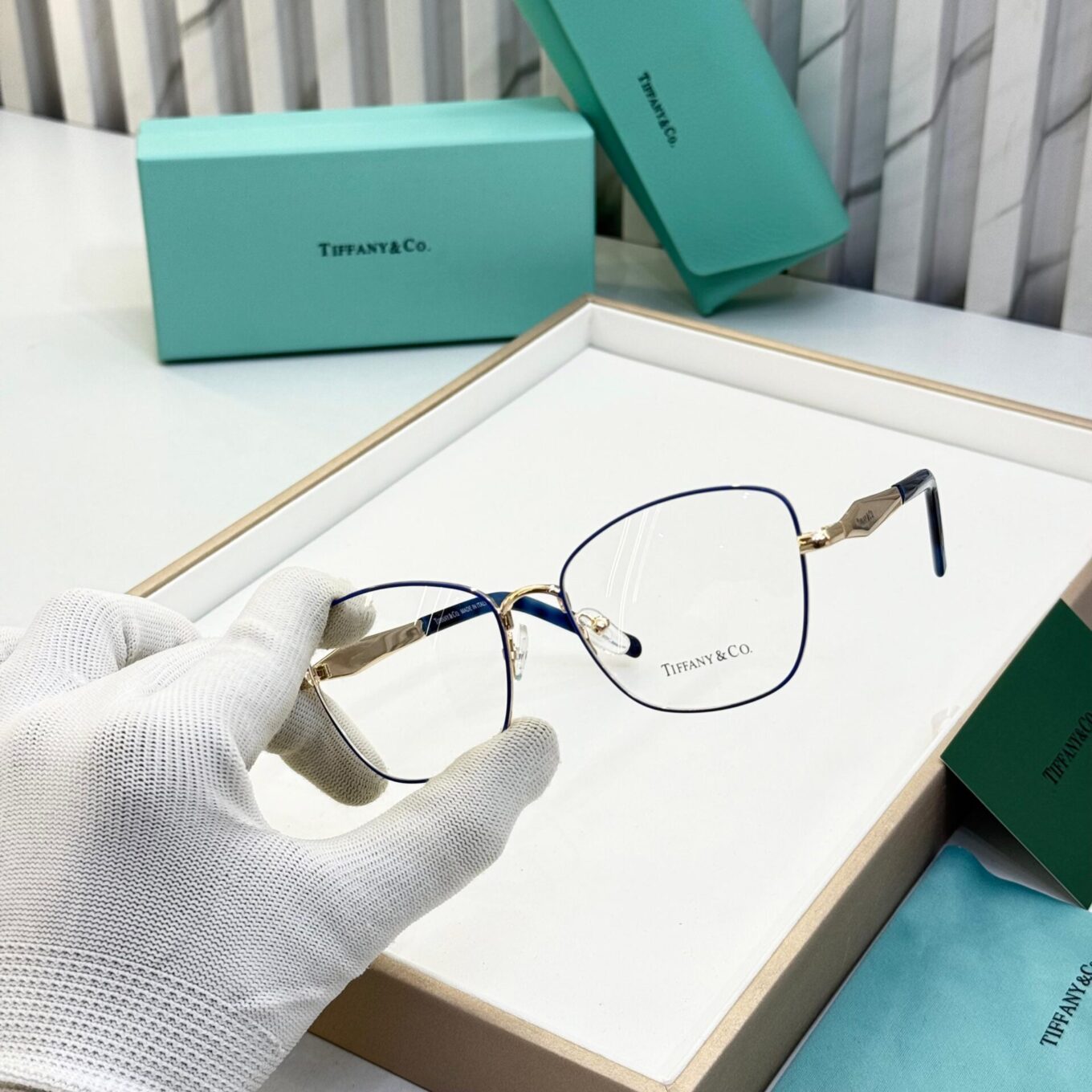 WhatsApp Image 2025-08-17 at 5.14.29 PM (1) Tiffany & Co. Gold Blue Women's Eyeglasses