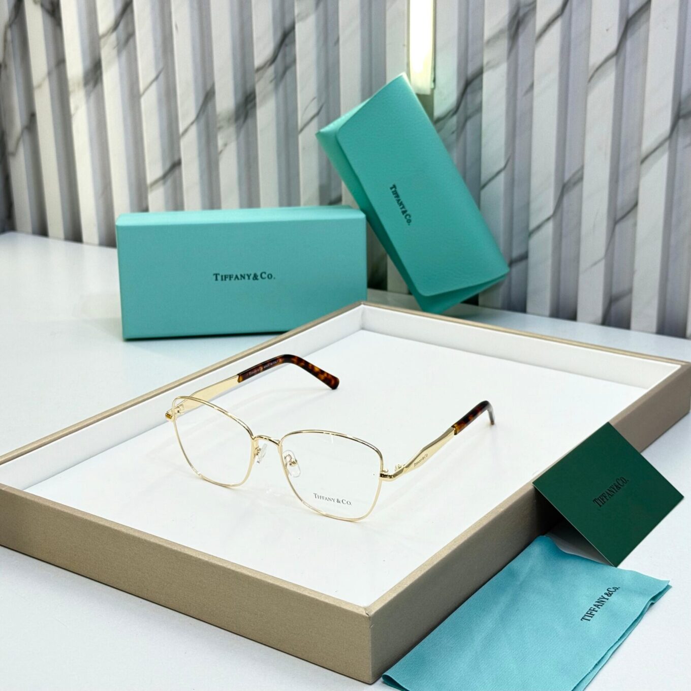 WhatsApp Image 2025-08-17 at 5.16.55 PM Tiffany & Co. Gold Leopard Print Women's Eyeglasses