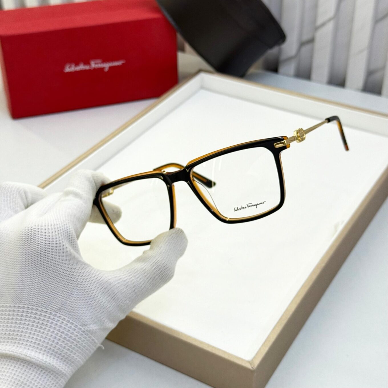 WhatsApp Image 2025-08-17 at 6.18.24 PM Salvatore Ferragamo Square Men's Eyeglassses