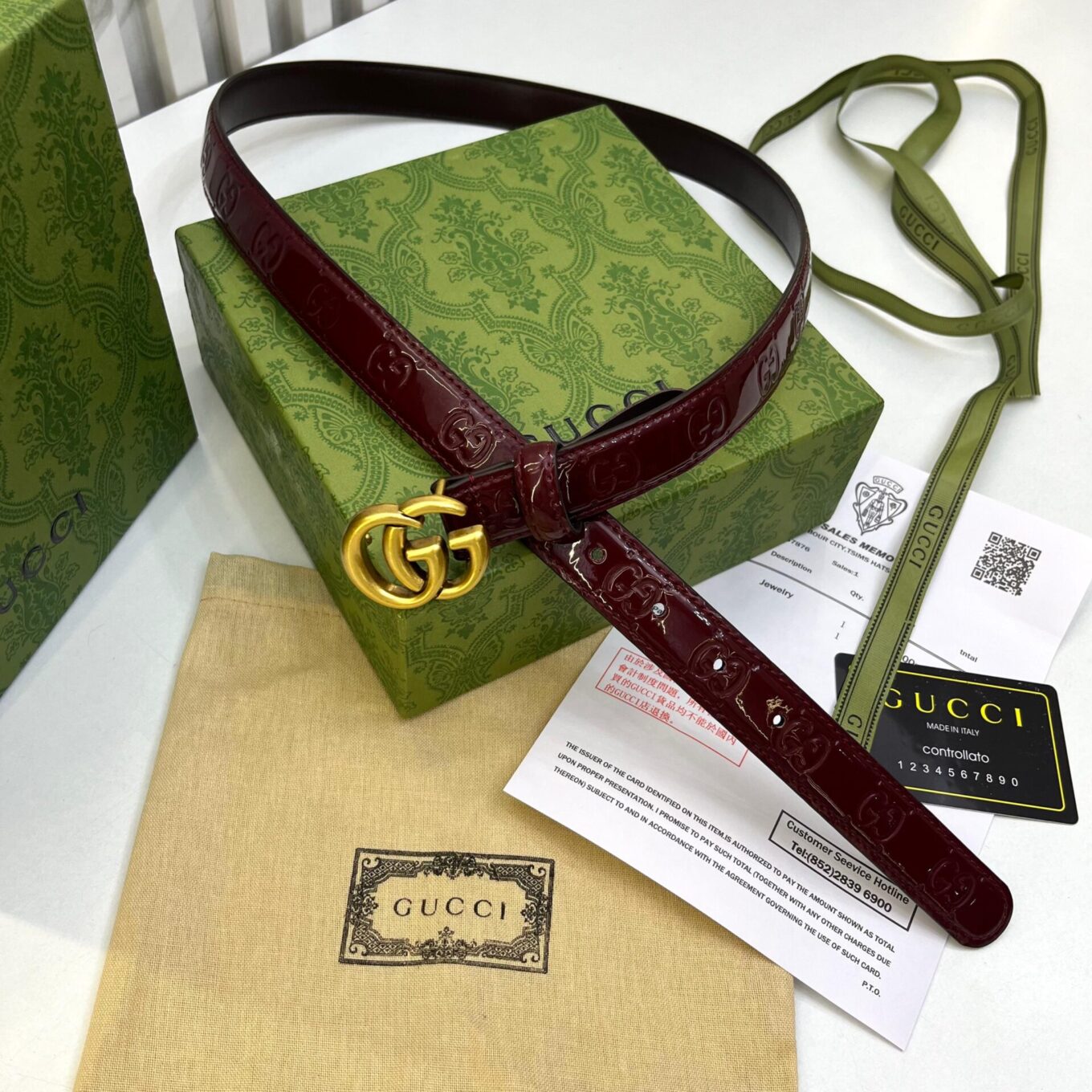 WhatsApp Image 2025-08-22 at 8.27.28 PM Gucci GG marmont Wine Belt