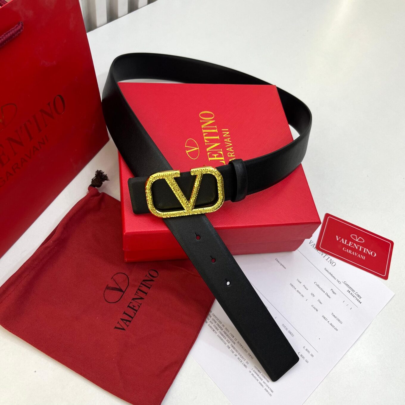 WhatsApp Image 2025-08-23 at 12.32.16 AM Valentino Garavani Gold V Logo Black Belt