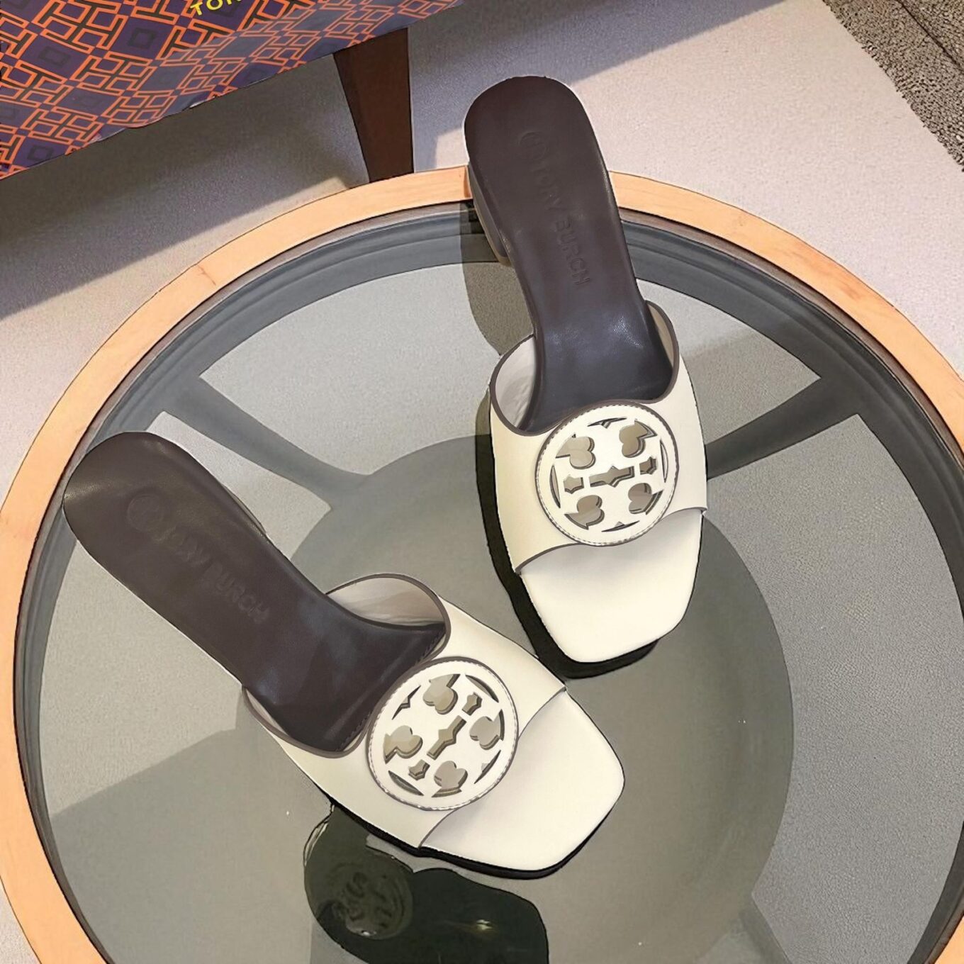 WhatsApp Image 2025-08-23 at 6.30.34 PM (1) Tory Burch Bombe Miller Cream Sandal