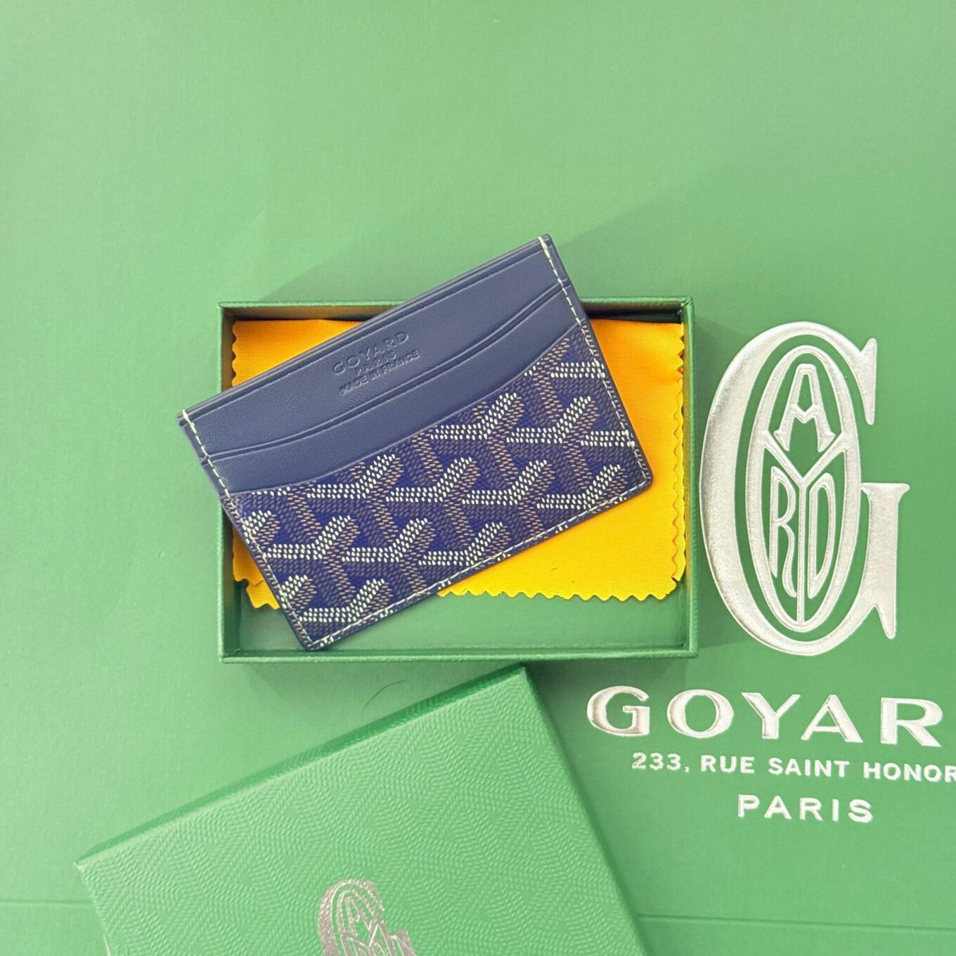 WhatsApp Image 2025-08-24 at 1.46.34 PM Goyard Saint Sulpice Blue Color Card Holder Wallet (With Box)