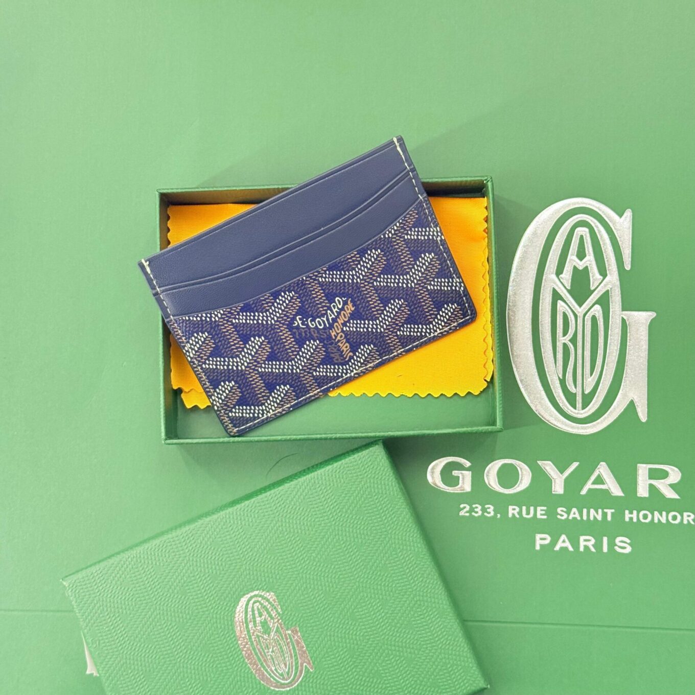 WhatsApp Image 2025-08-24 at 1.46.35 PM Goyard Saint Sulpice Blue Color Card Holder Wallet (With Box)