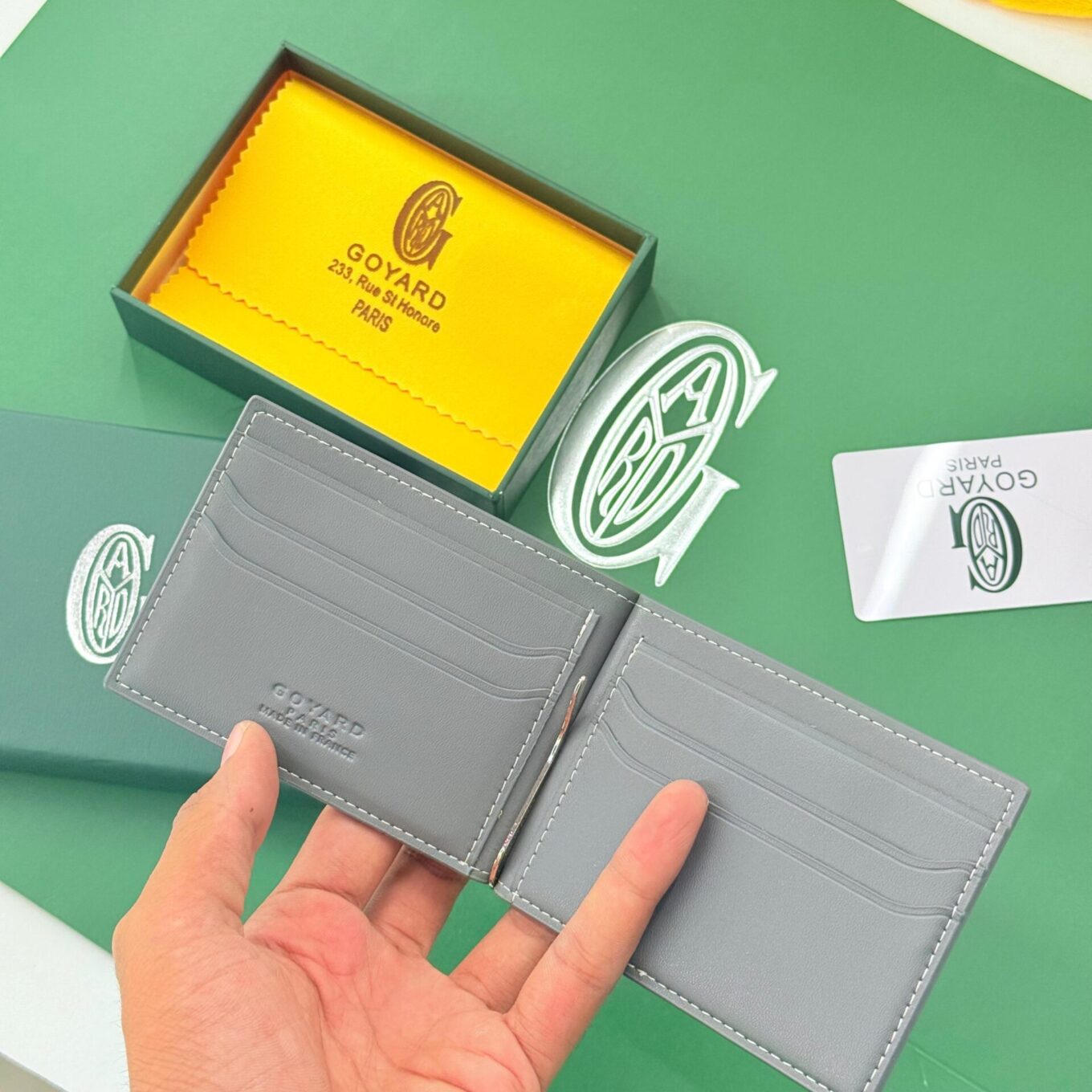 WhatsApp Image 2025-08-24 at 1.55.58 PM Goyard Saint Thomas Gray Color Bill Fold Wallet (With Box)