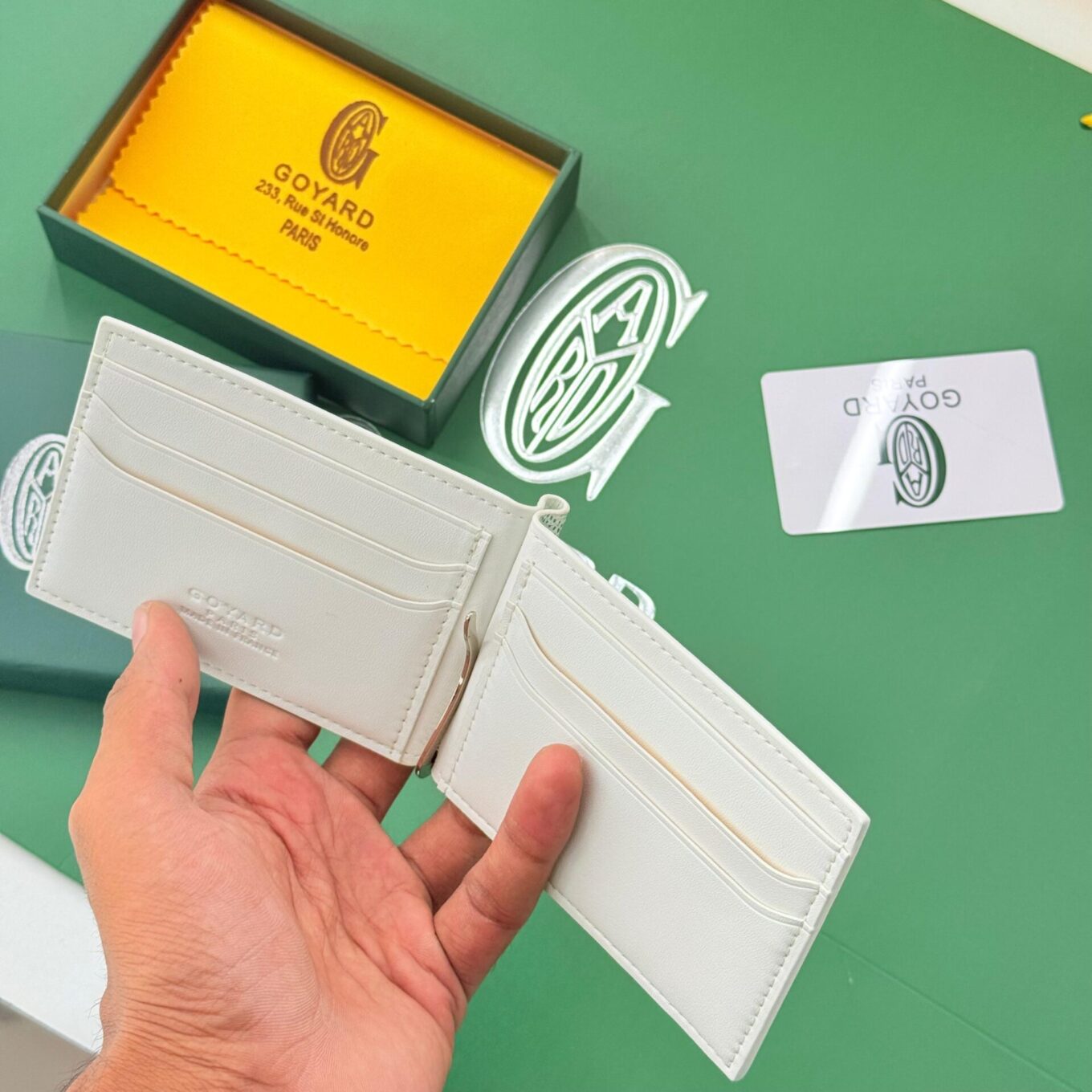 WhatsApp Image 2025-08-24 at 1.57.25 PM Goyard Saint Thomas White Color Bill Fold Wallet (With Box)