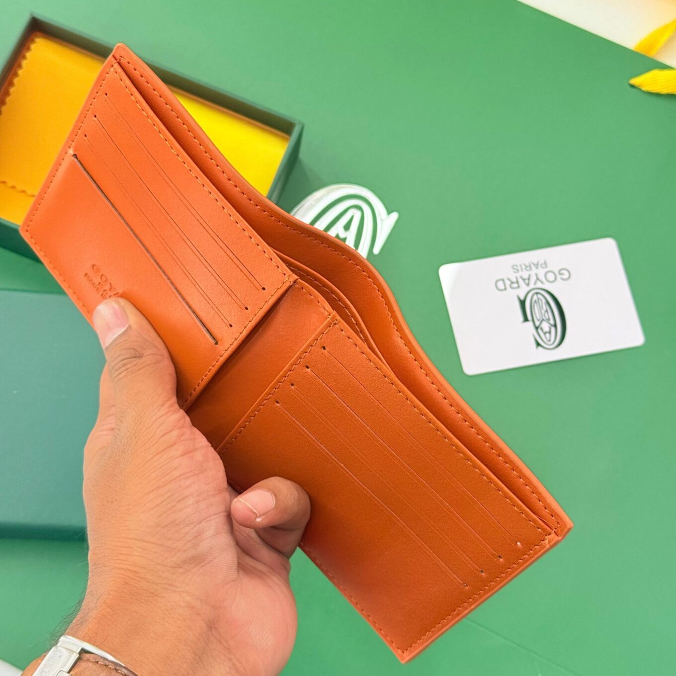 WhatsApp Image 2025-08-24 at 1.58.36 PM Goyard Victoire Orange Color Wallet (With Box)