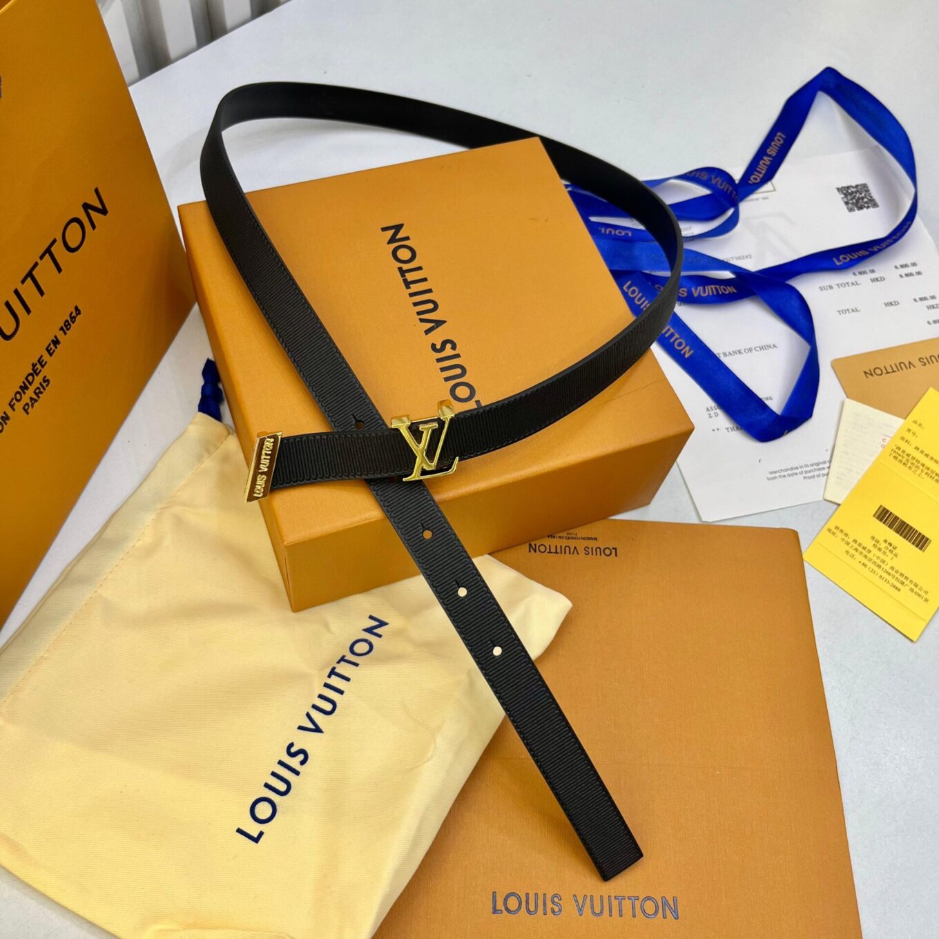 WhatsApp Image 2025-08-26 at 10.42.33 AM Louis Vuitton Initiales Black With Gold LV Buckle Belt