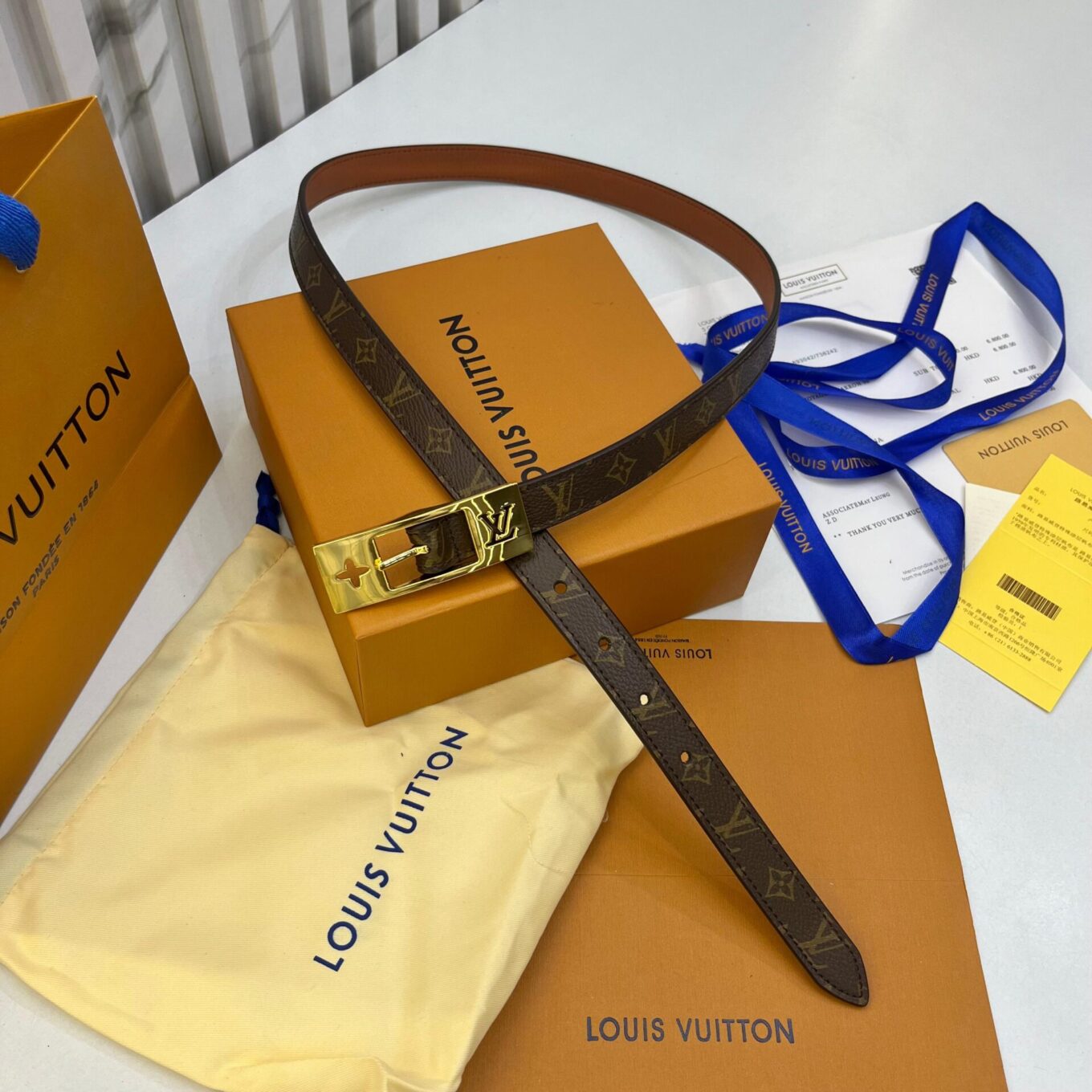 WhatsApp Image 2025-08-26 at 12.38.12 AM Louis Vuitton Monogram Gold Lock Women's Belt