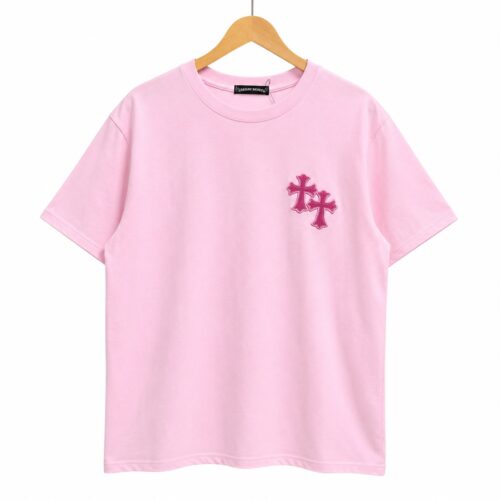 Chrome Hearts-Inspired Pink Oversized T-Shirt for Women