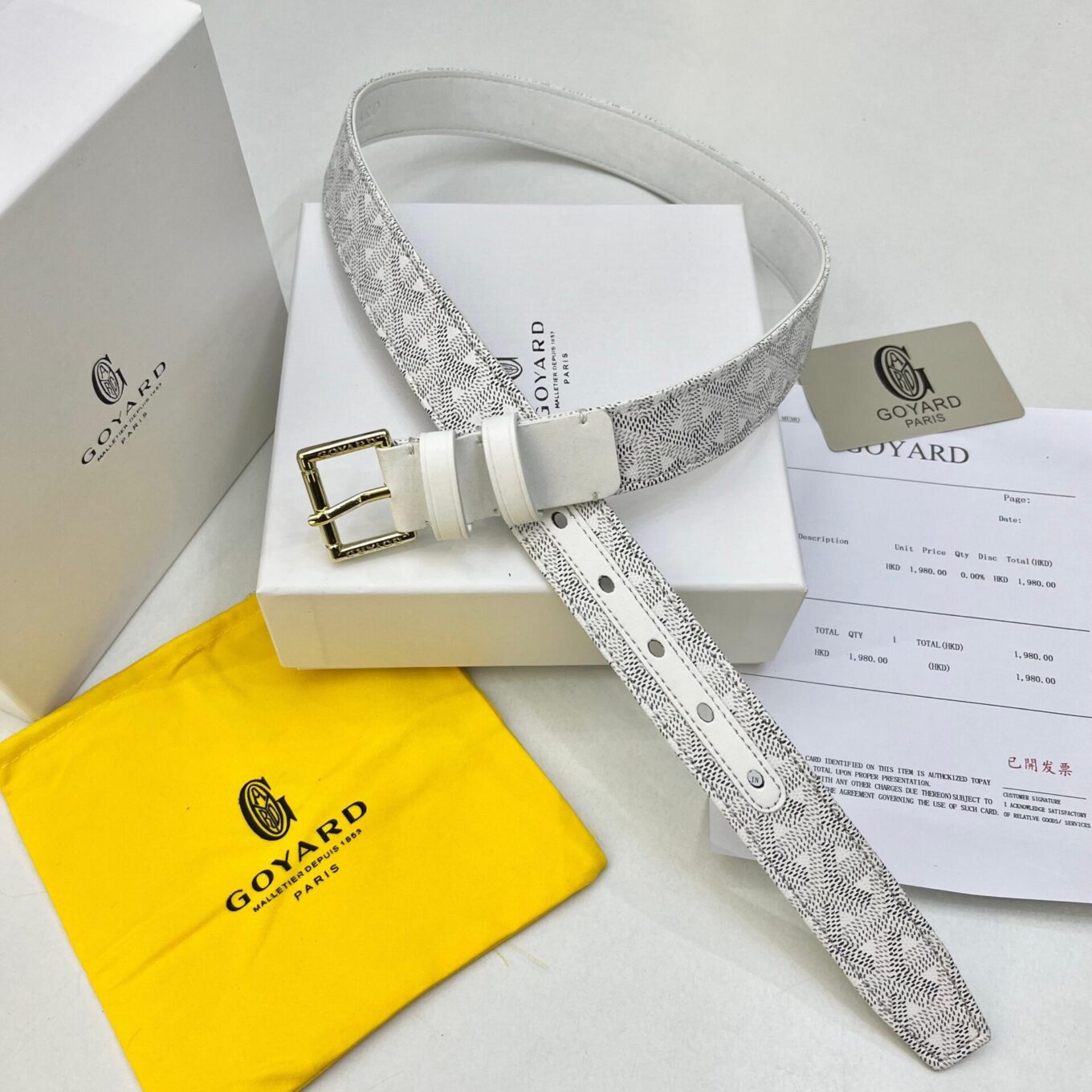 WhatsApp Image 2025-09-03 at 4.38.55 PM Goyard White Monogram Belt