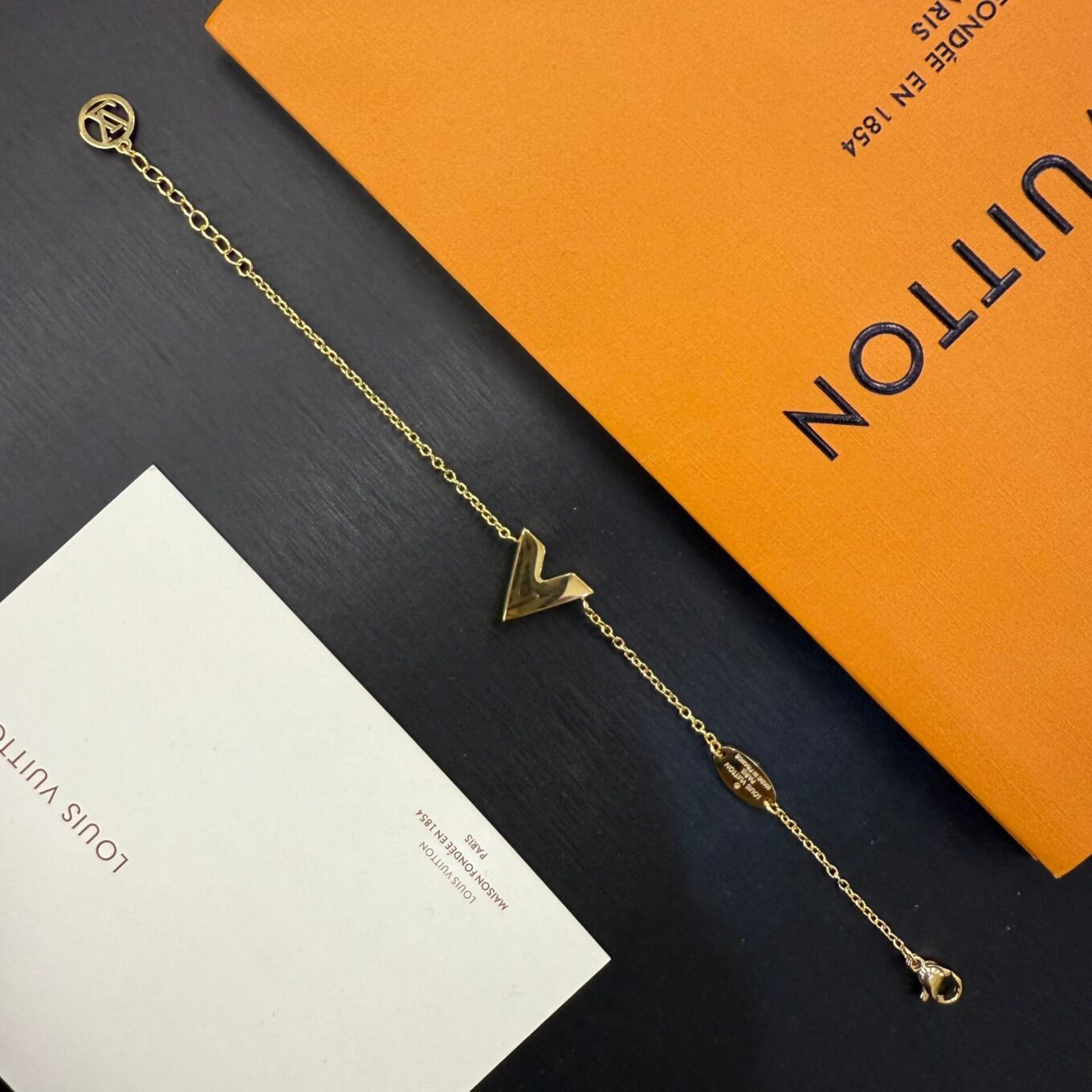 WhatsApp Image 2025-09-05 at 9.29.47 PM (1) Louis Vuitton V Gold Color Bracelet