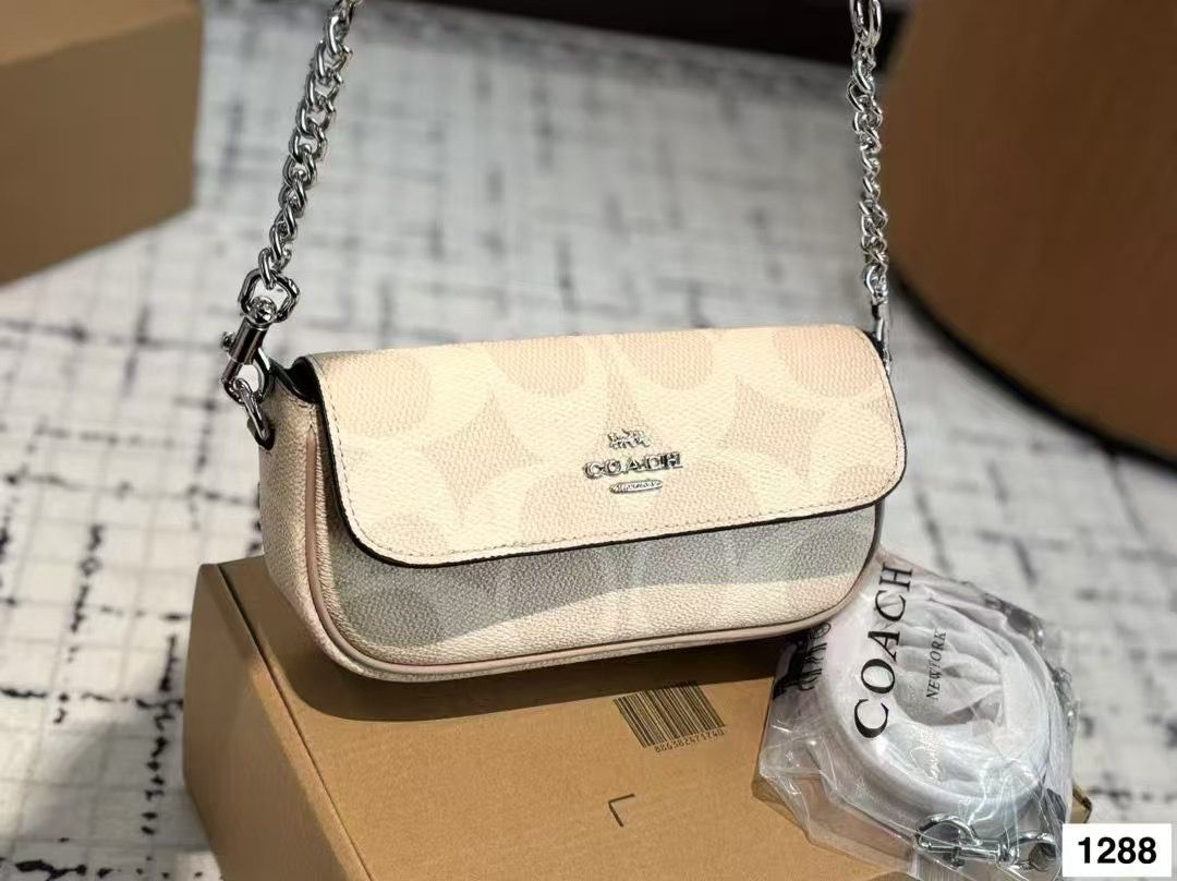 WhatsApp Image 2025-09-07 at 5.30.23 PM (1) Coach Hailey Beige Flap shoulder Bag (With Box)