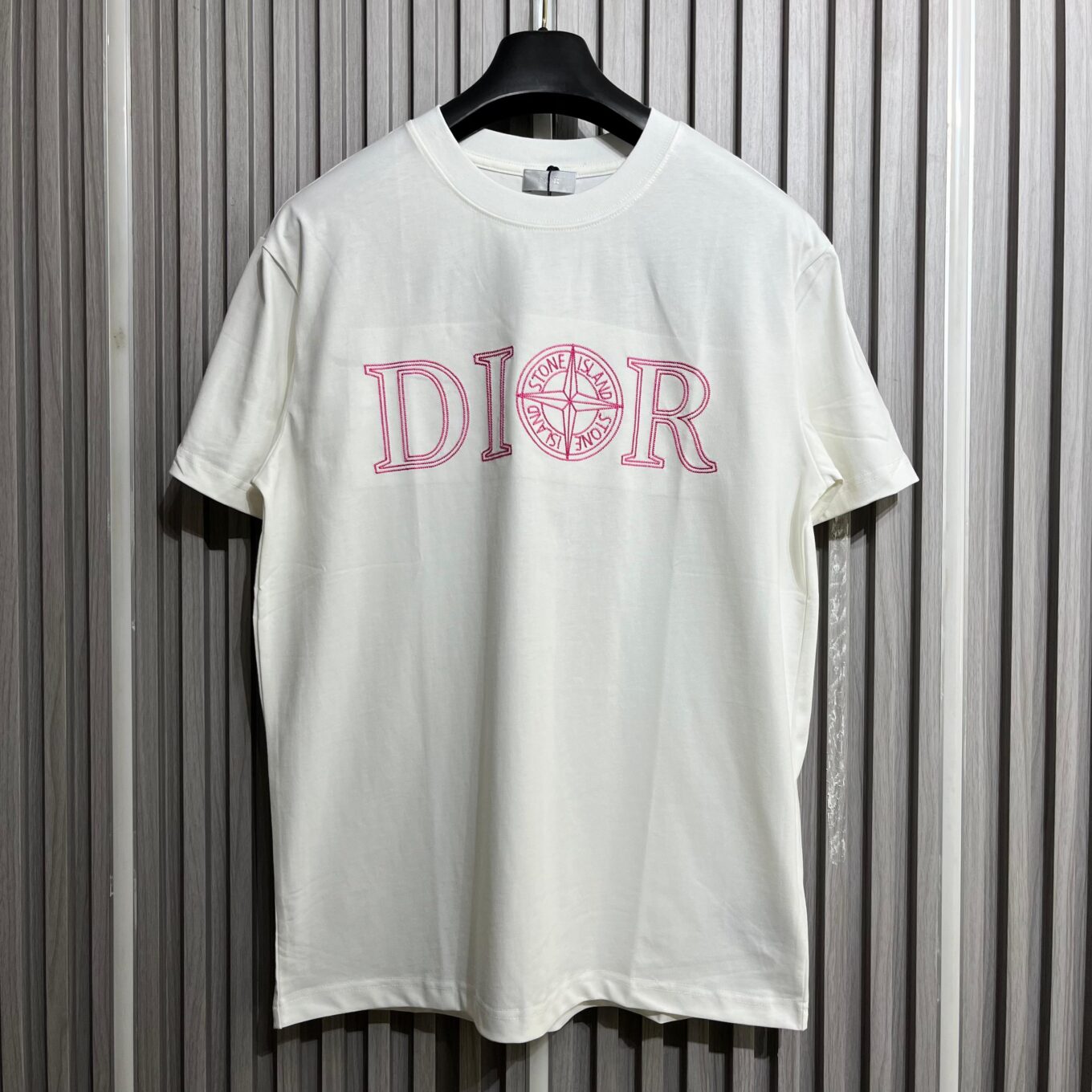 WhatsApp Image 2025-09-11 at 4.58.17 PM Dior Stone Island White T-Shirt For Men