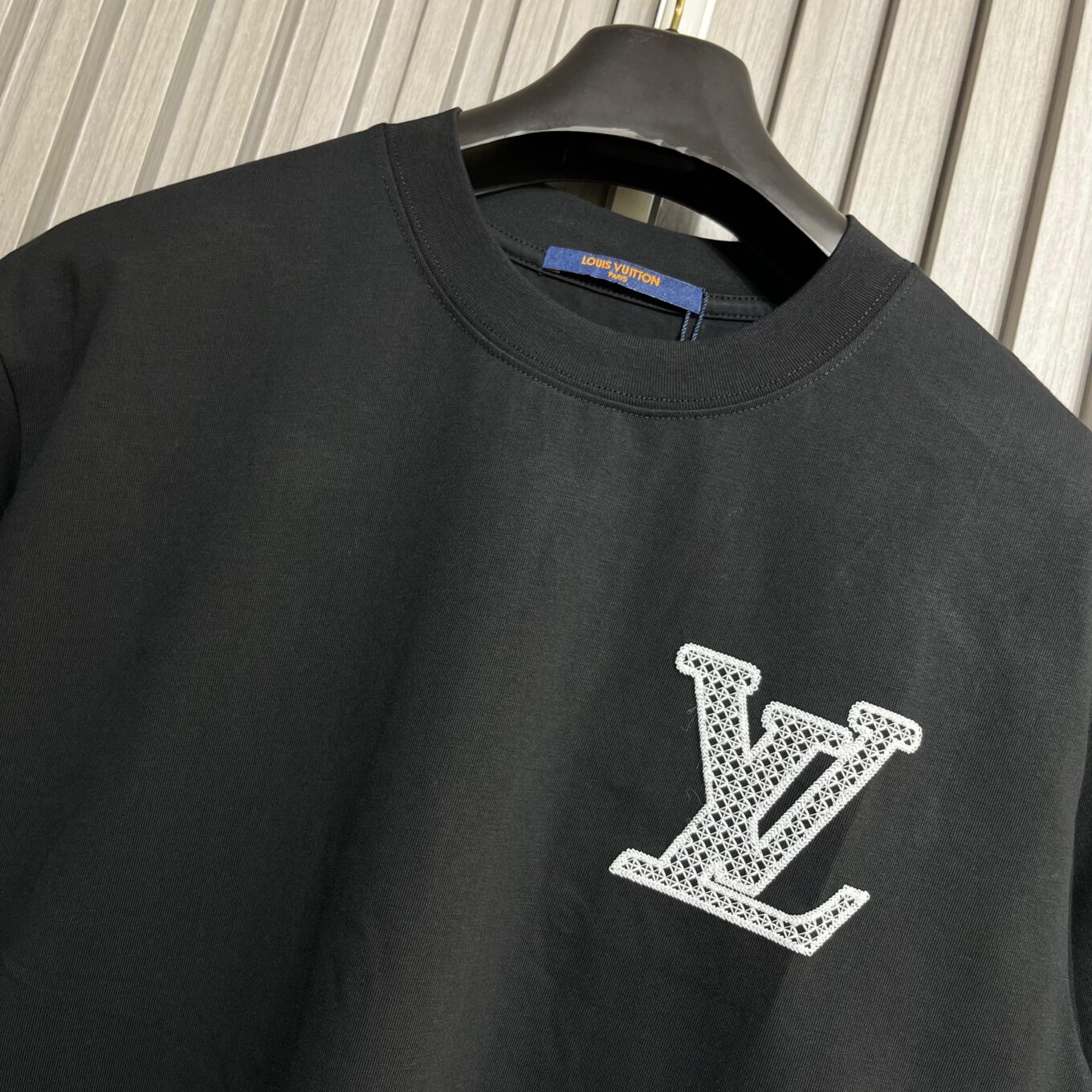 WhatsApp Image 2025-09-13 at 3.37.17 PM (1) Louis Vuitton Classic Logo Black T-Shirt For Men