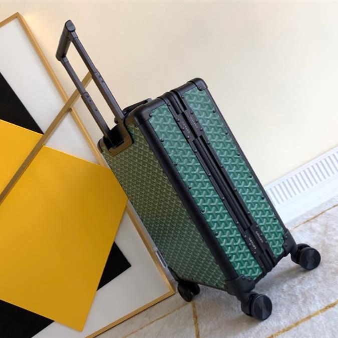 WhatsApp Image 2025-09-17 at 7.39.05 PM (1) Goyard Bourget PM Green 20Inch Cabin Trolley Bag