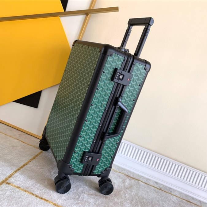 WhatsApp Image 2025-09-17 at 7.39.06 PM (1) Goyard Bourget PM Green 20Inch Cabin Trolley Bag