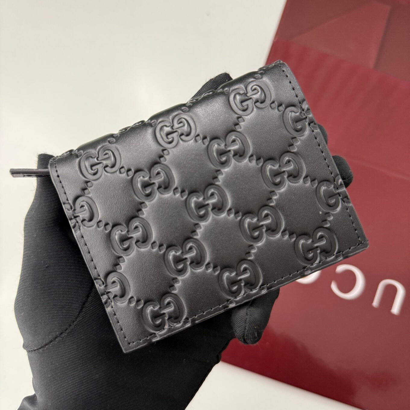 WhatsApp Image 2025-09-27 at 4.37.18 PM Gucci Emblem Black Bifold Wallet