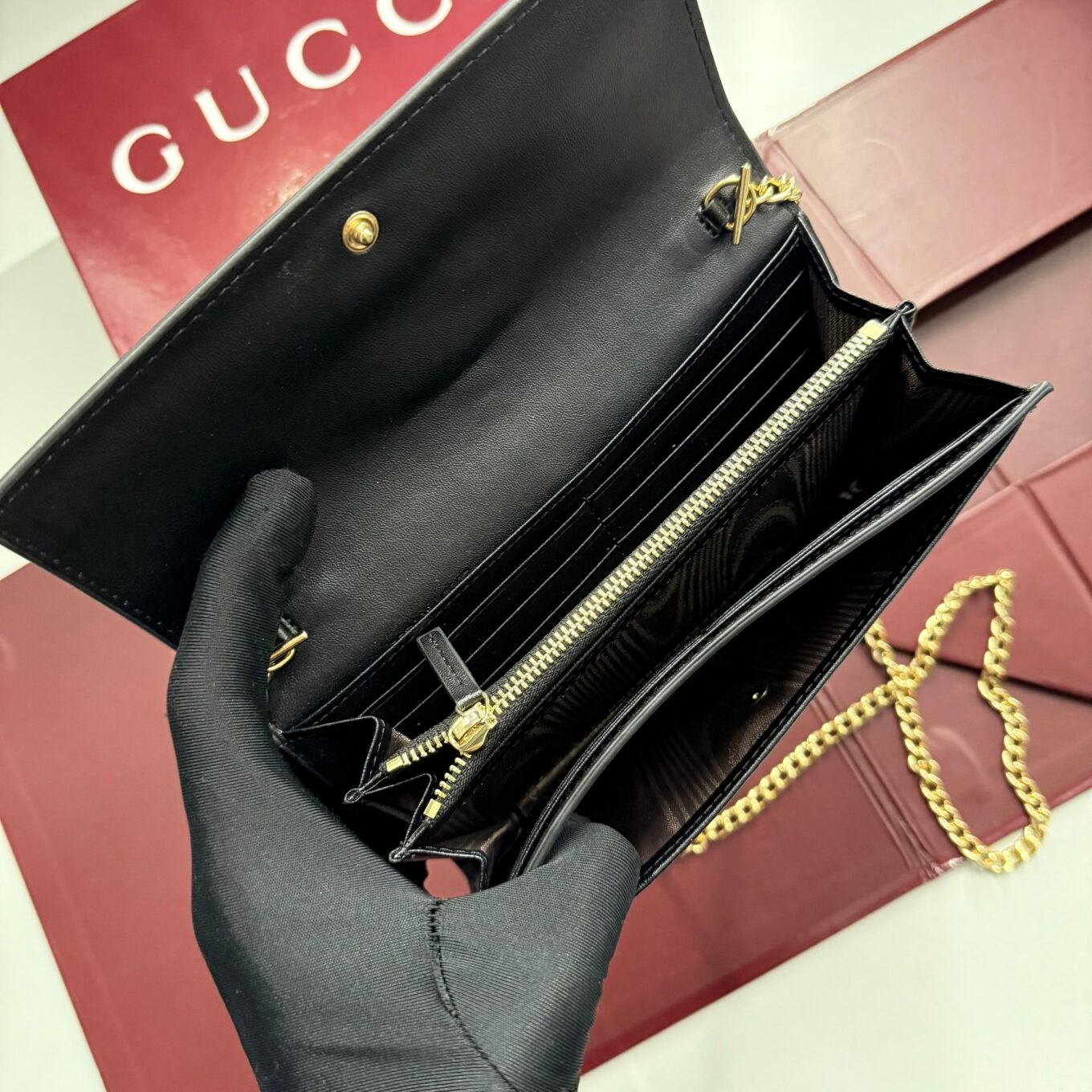 WhatsApp Image 2025-09-27 at 4.54.47 PM (1) Gucci Softbit Premium Black Colour Long Wallet
