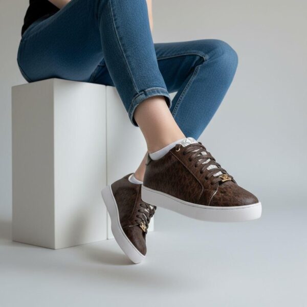 Michael Kors Keaton Logo Coffee Color Sneaker