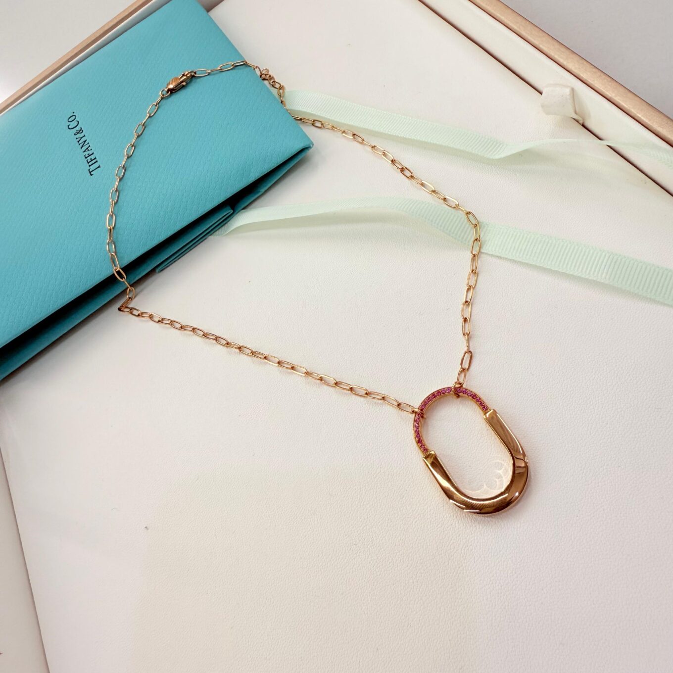 WhatsApp Image 2025-10-01 at 10.20.32 PM Tiffany & Co Lock Rose Edition Pendent Rosegold Necklace