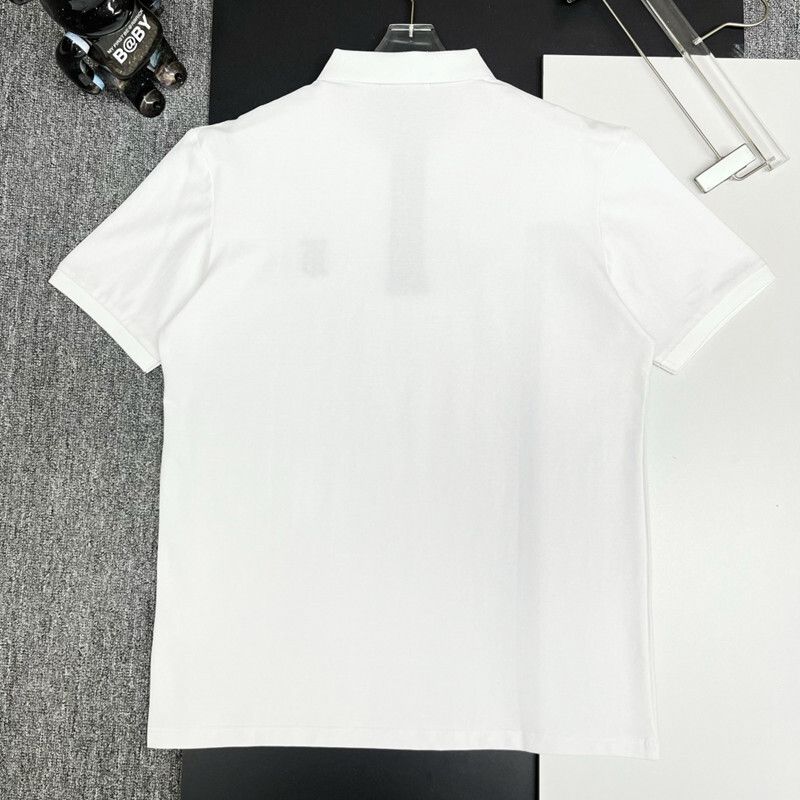 WhatsApp Image 2025-10-01 at 6.23.22 PM (1) Burberry White Polo Shirt with Monogram Logo & Check Trim