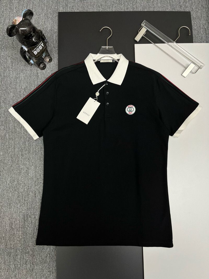 WhatsApp Image 2025-10-03 at 4.59.45 PM Gucci Black Polo Tshirt with White Collar