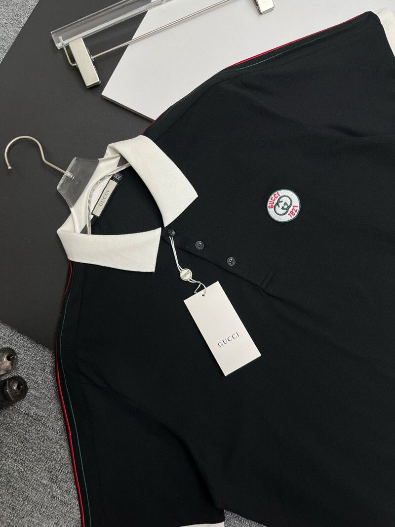 WhatsApp Image 2025-10-03 at 4.59.46 PM Gucci Black Polo Tshirt with White Collar