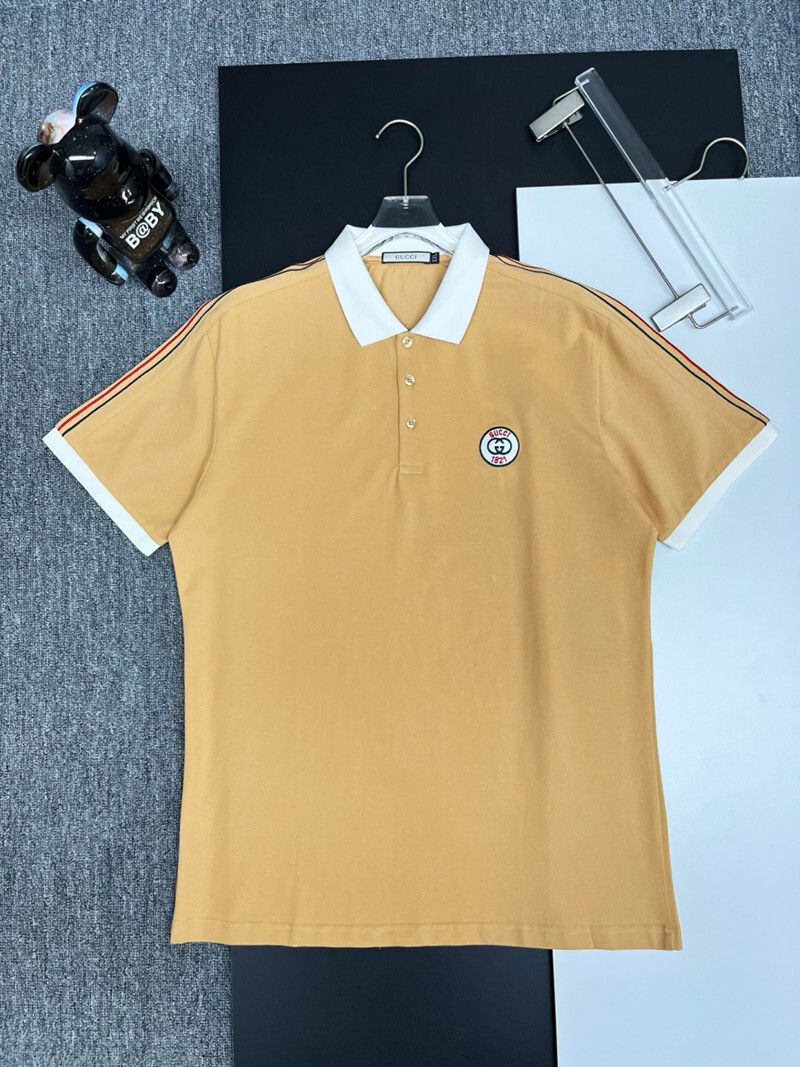 WhatsApp Image 2025-10-03 at 5.02.37 PM Gucci Khaki Polo Tshirt with White Collar