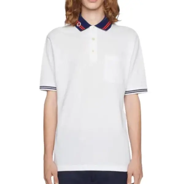 WhatsApp-Image-2025-10-08-at-5.33.12-PM-2 Gucci White Polo Tshirt with Blue Collar Trim