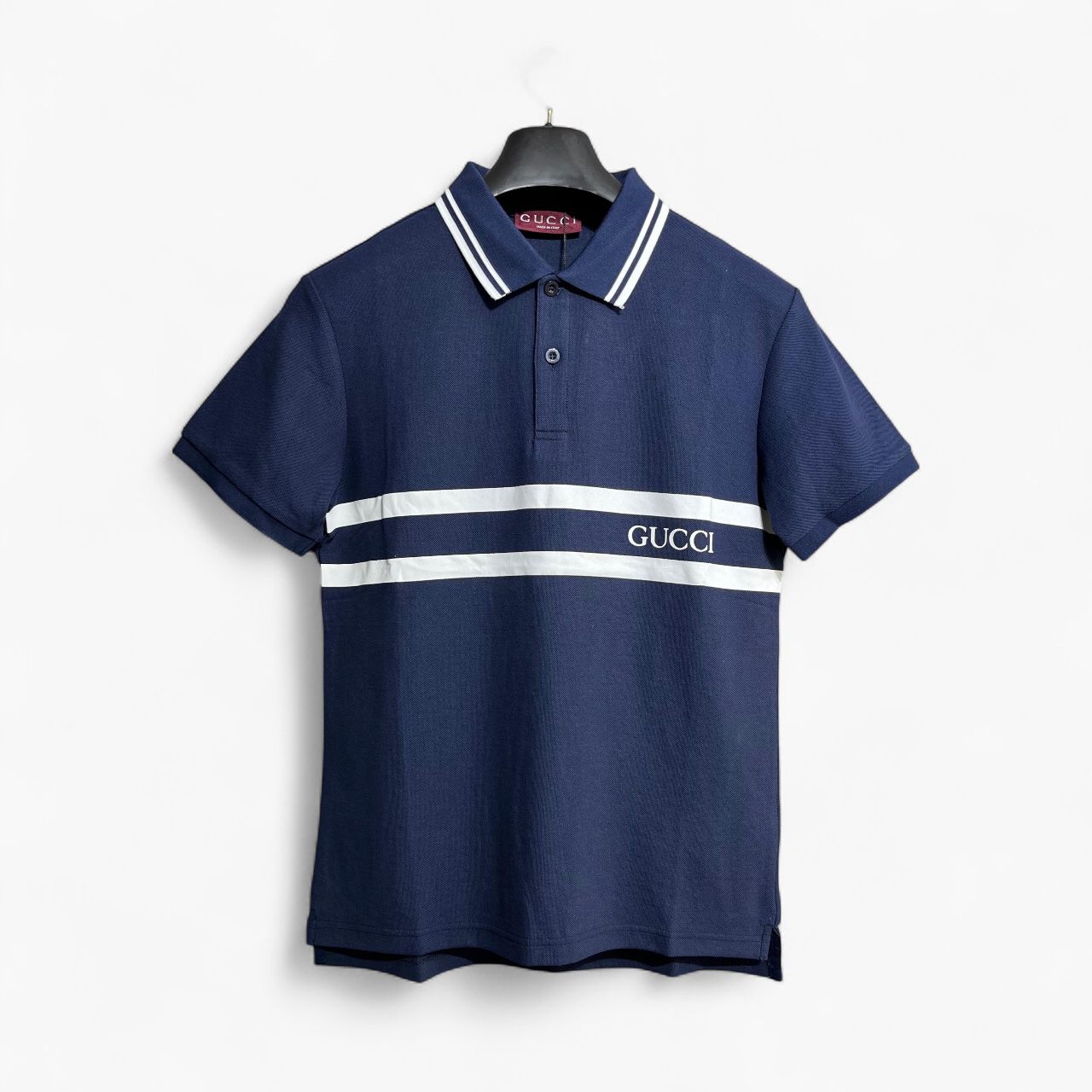 WhatsApp Image 2025-10-10 at 5.19.14 PM Gucci Navy Blue Strip Polo Tshirt