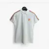 Hermes White Polo With Stripped Shoulder Tshirt