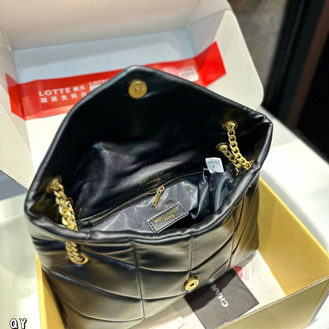 WhatsApp Image 2025-10-15 at 8.24.34 PM (2) Ysl Loulou Puffer Black Premium Shoulder Bag (With Double Box)