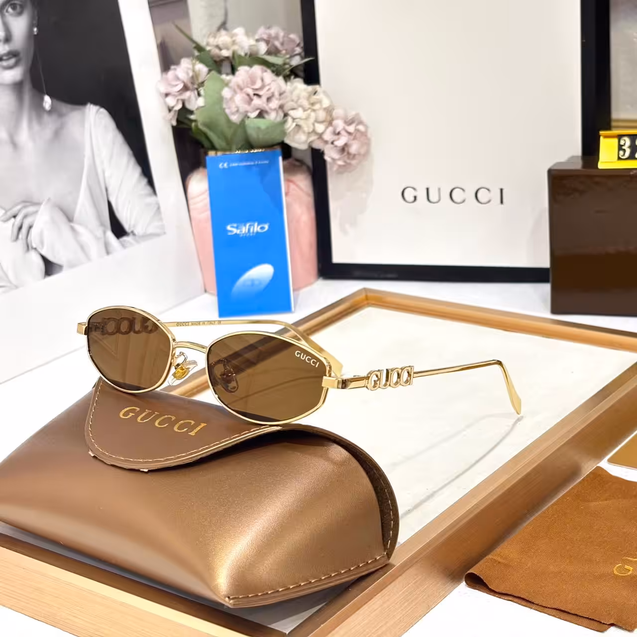 WhatsApp Image 2025-10-25 at 9.00.31 PM Gucci Oval Brown Women’s Sunglass