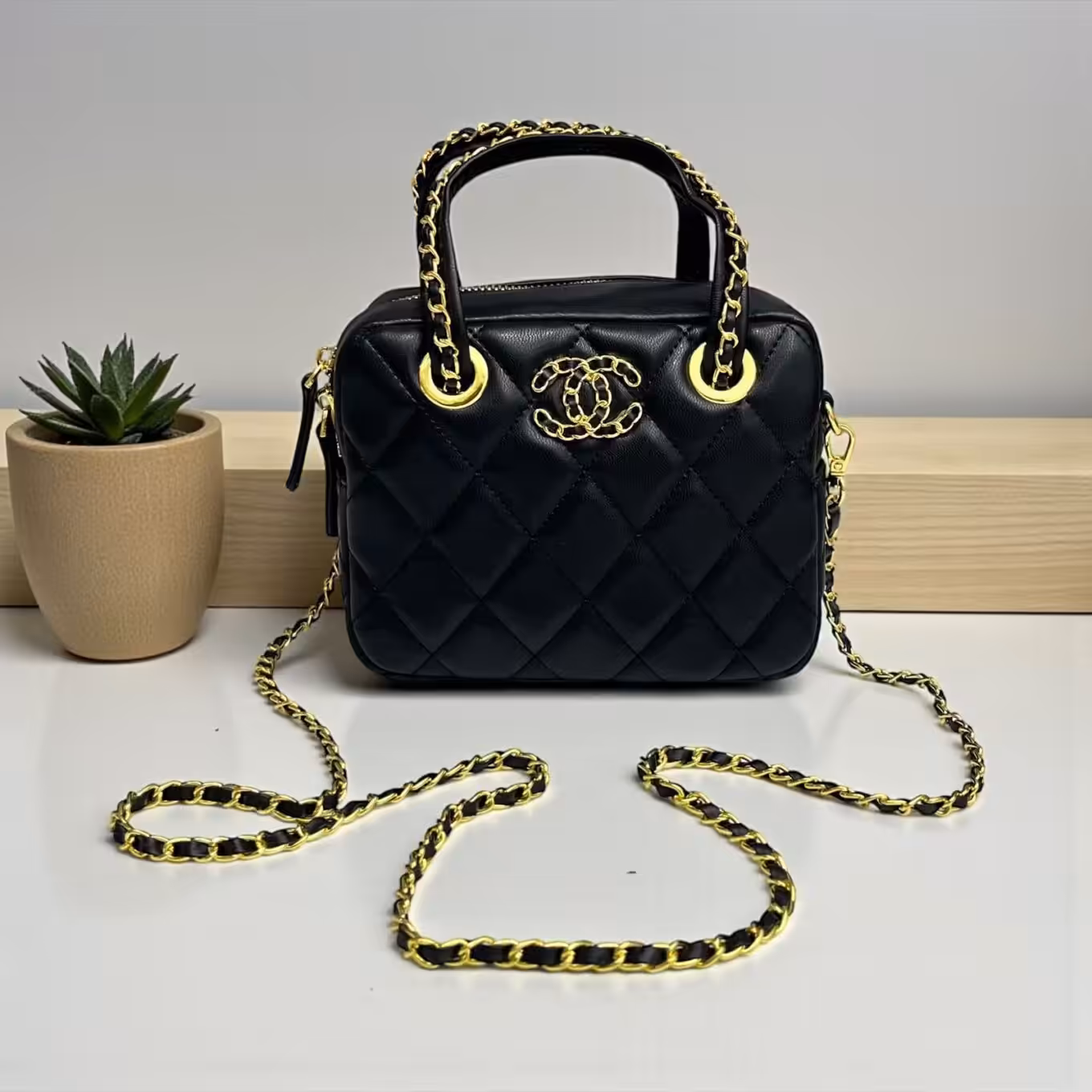 WhatsApp Image 2025-10-30 at 9.38.12 PM Chanel Black Bowling Sling Bag (With Box)