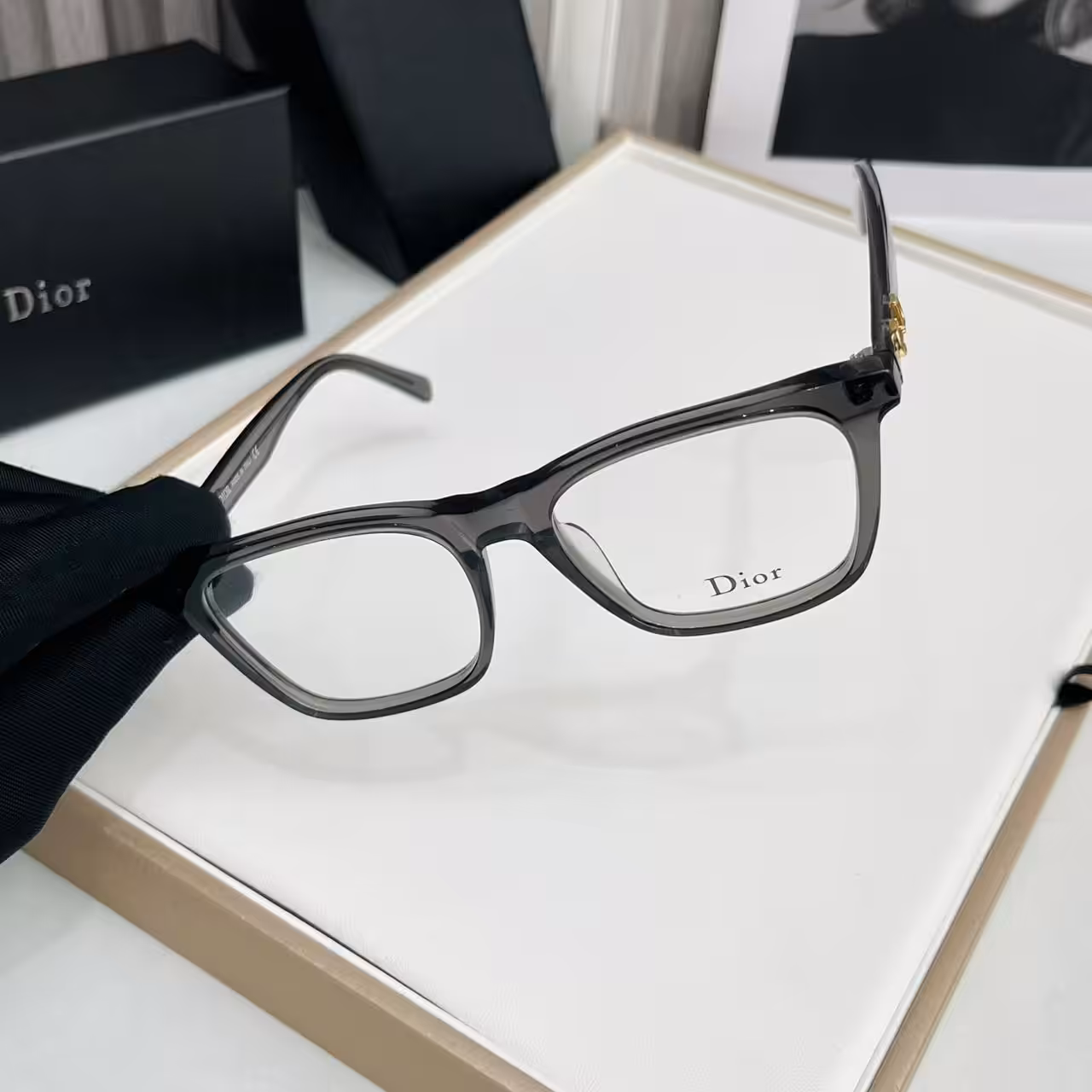 WhatsApp Image 2025-11-03 at 8.02.49 PM (1) Dior CD Wayfarer Gray Frame Premium Unisex Optical Frame