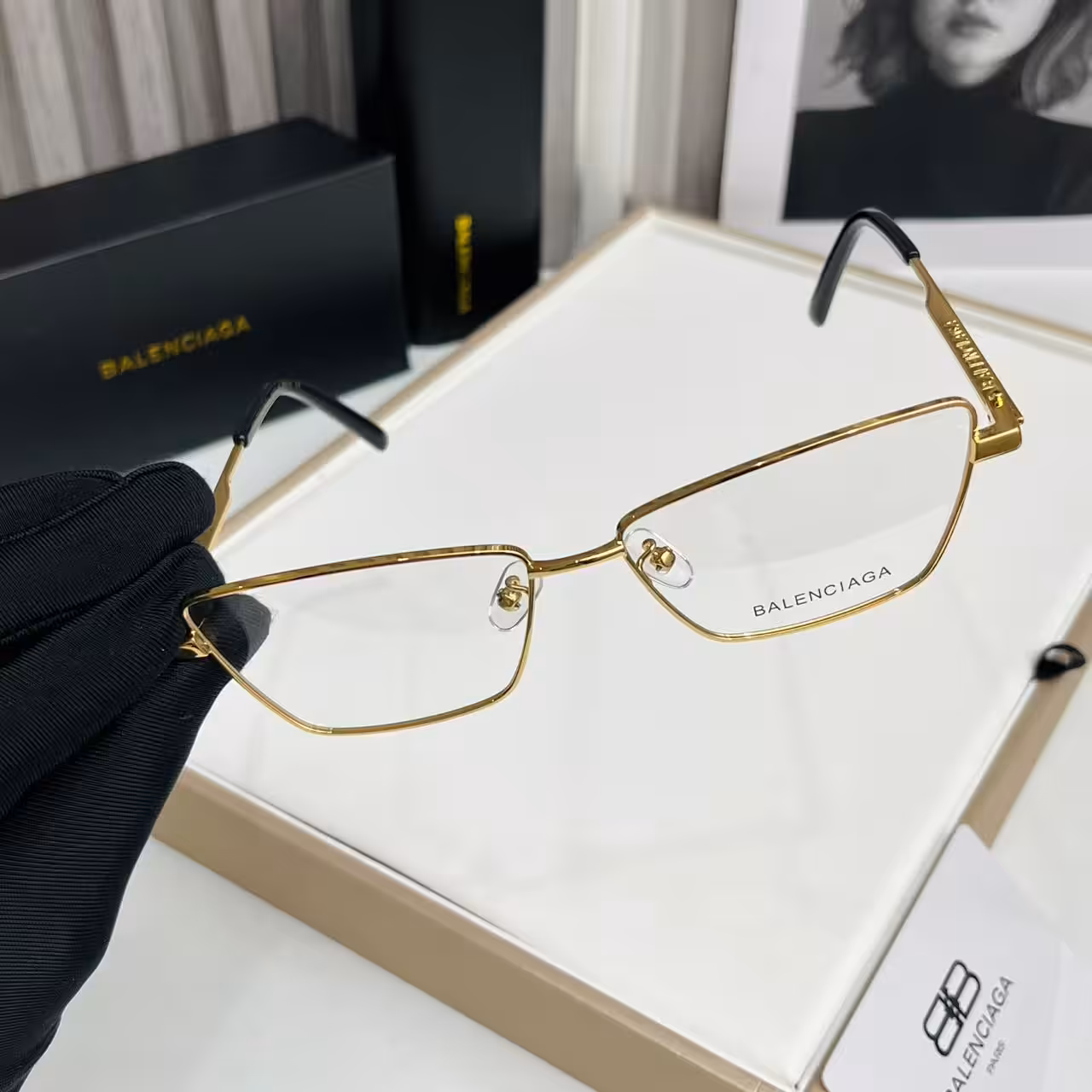 WhatsApp Image 2025-11-03 at 8.07.31 PM Balenciaga Square Metal Frame Mens Premium Eyeglass