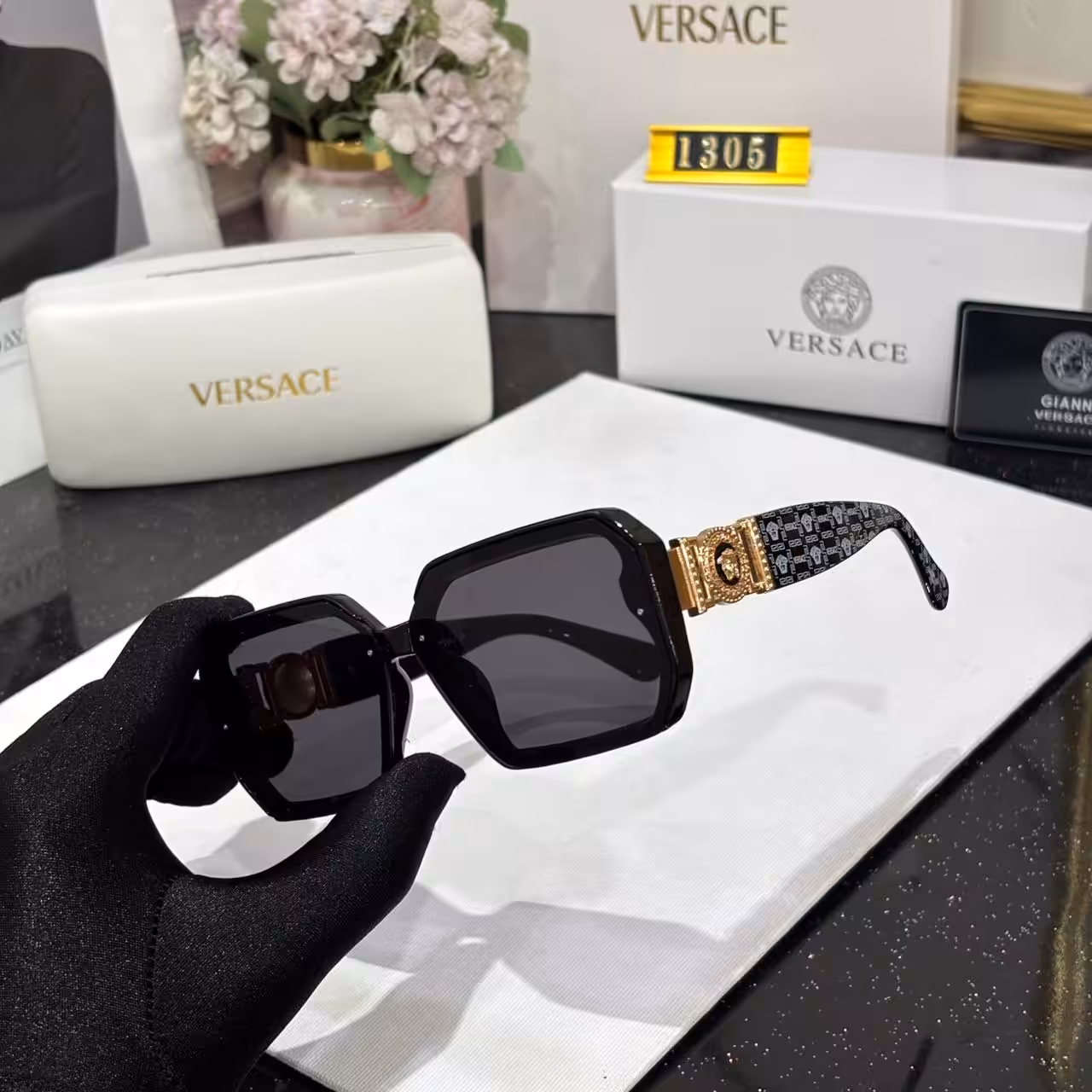 WhatsApp Image 2025-11-04 at 5.08.37 PM (1) Versace Square Black Tint Men’s Sunglass
