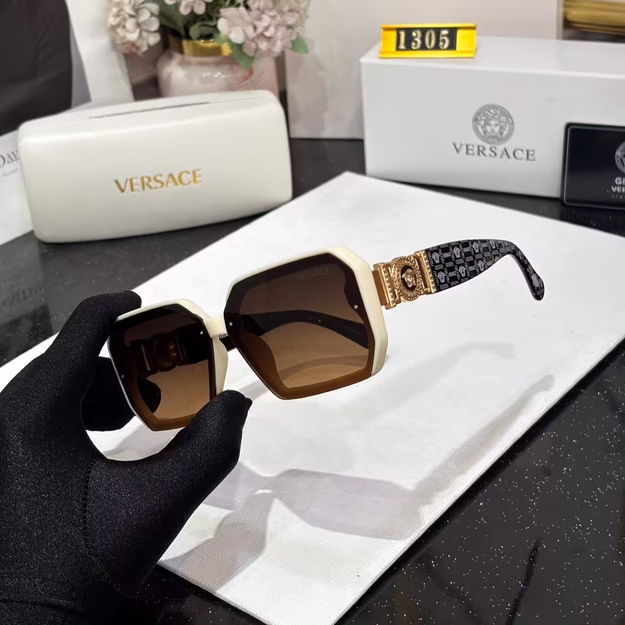 WhatsApp Image 2025-11-04 at 5.18.18 PM Versace Square Brown Tint Men’s Sunglass