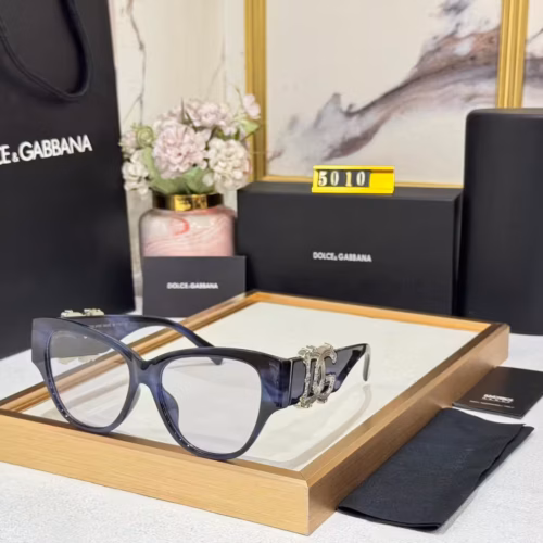 WhatsApp Image 2025-11-12 at 6.06.04 PM Dolce & Gabbana Cat-Eye Optical Frame Transparent Grey with Silver DG Logo