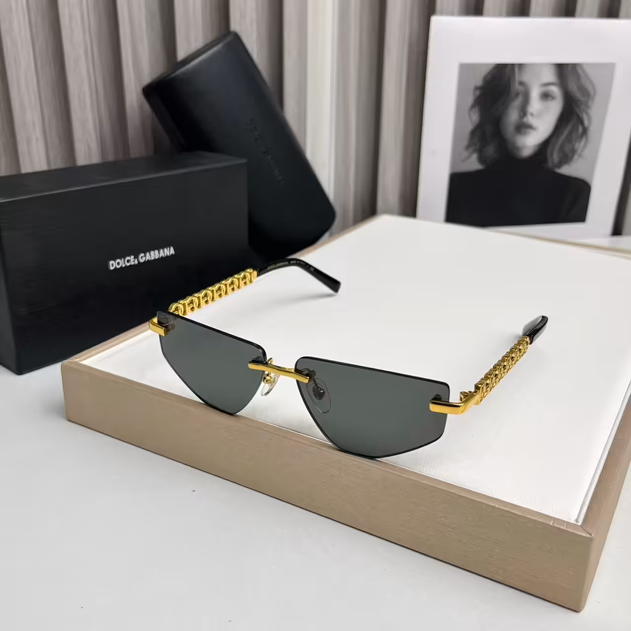 WhatsApp Image 2025-11-13 at 6.58.43 PM Dolce & Gabbana Premium Gold Chain Rimless Sunglasses