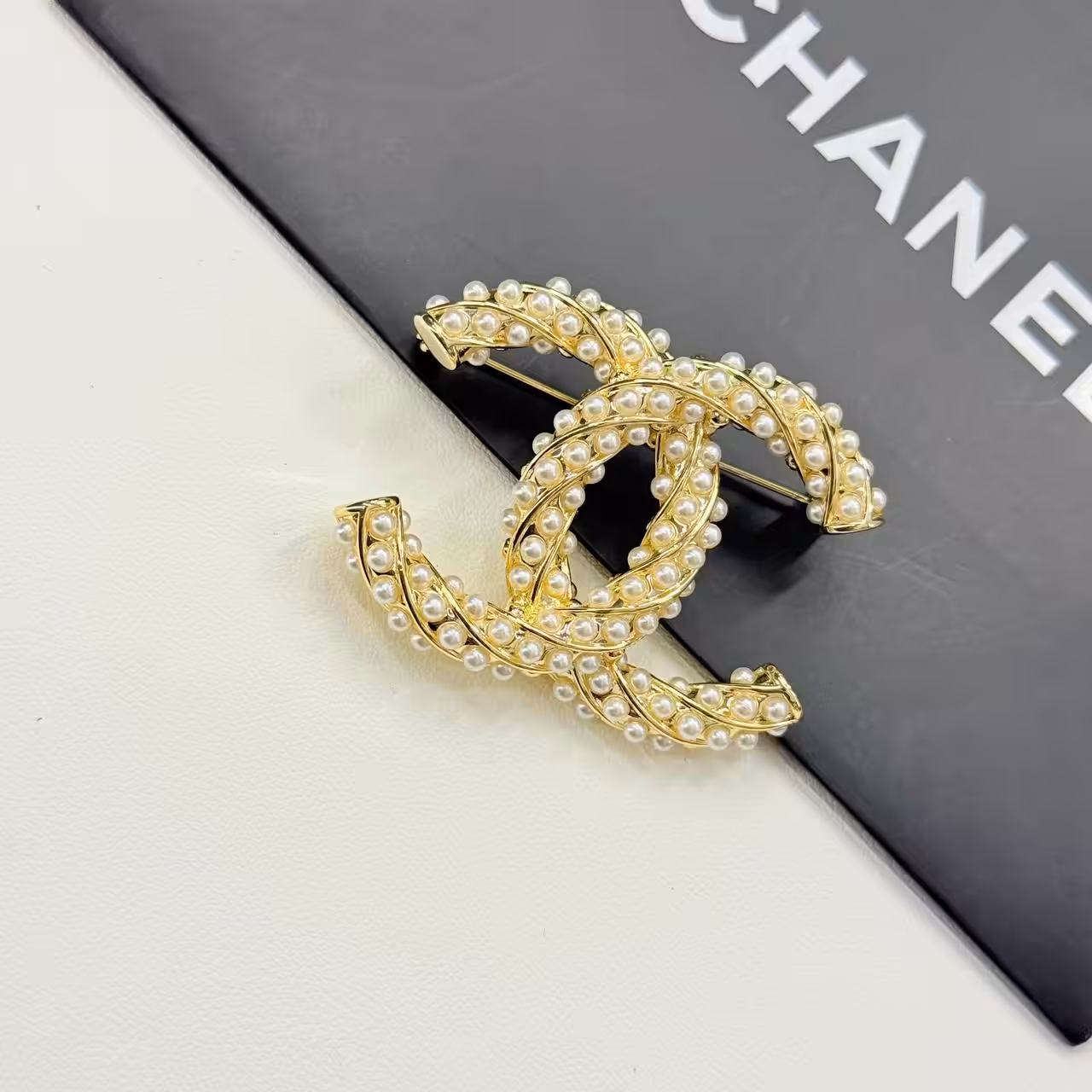 WhatsApp Image 2025-11-17 at 8.19.42 PM Chanel Monogram CC Pearl Brooch