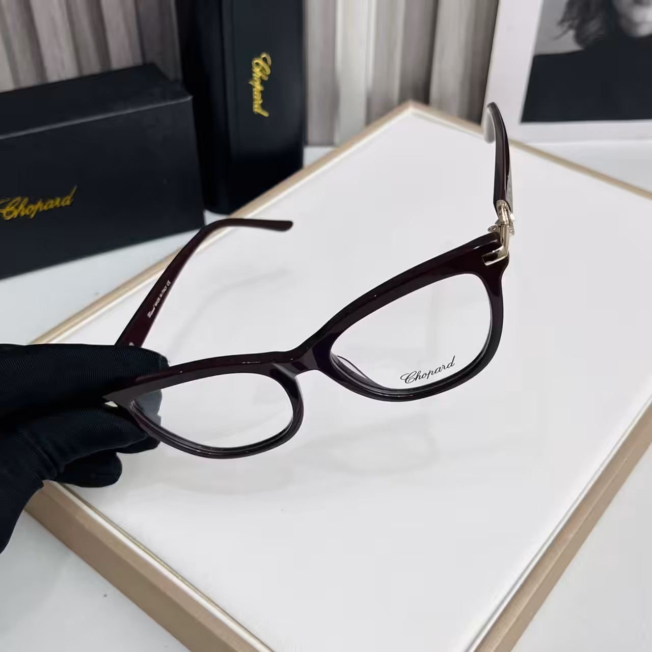 WhatsApp Image 2025-11-20 at 7.27.53 PM Chopard Burgundy Cateye Luxury Optical Frame