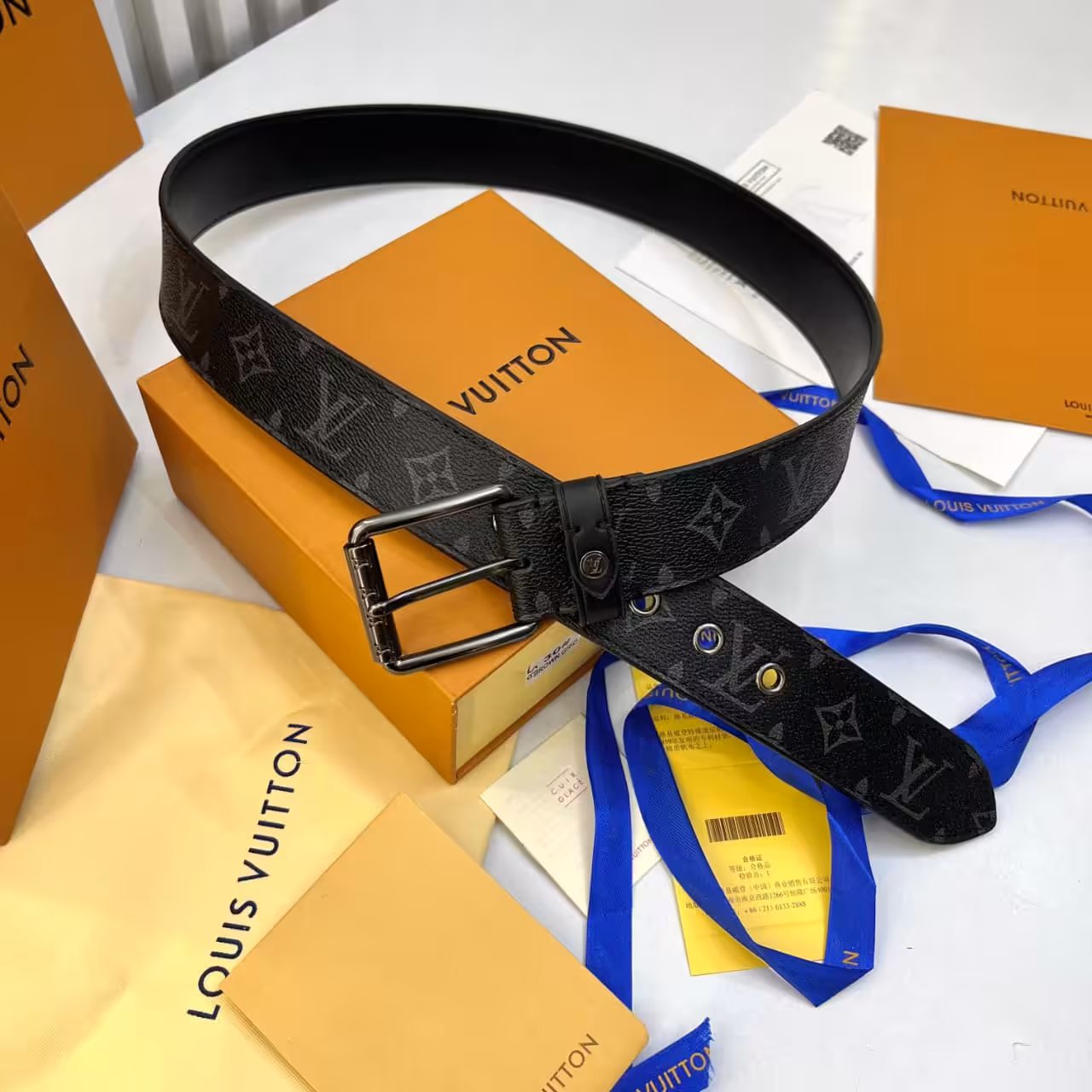WhatsApp Image 2025-11-29 at 7.05.56 PM Louis Vuitton Monogram Black Belt