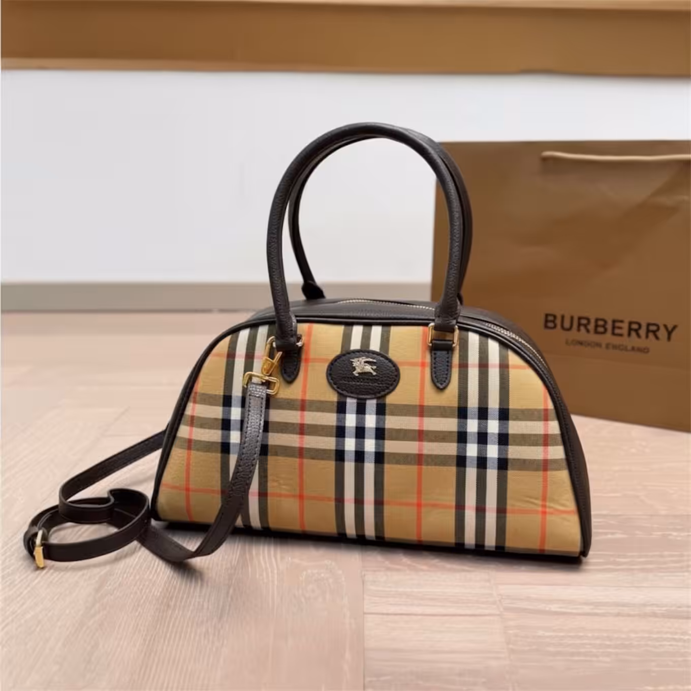 WhatsApp Image 2025-12-14 at 12.02.17 PM Burberry Highlands Coffee Bowling Hand Bag
