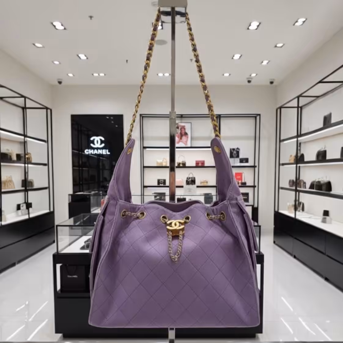 WhatsApp Image 2025-12-18 at 10.05.09 PM Chanel Iconic 25 Purple Large Premium Hobo Bag