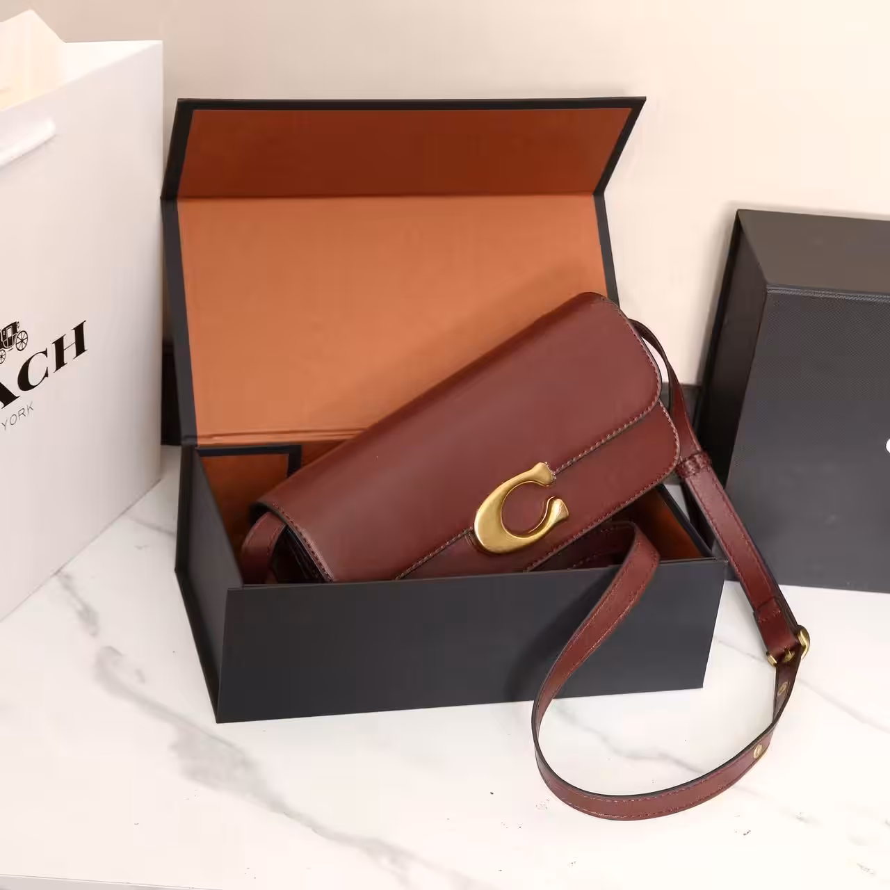 WhatsApp Image 2025-12-18 at 11.21.09 PM Coach Zoe Wine Color Shoulder Bag (With Box)