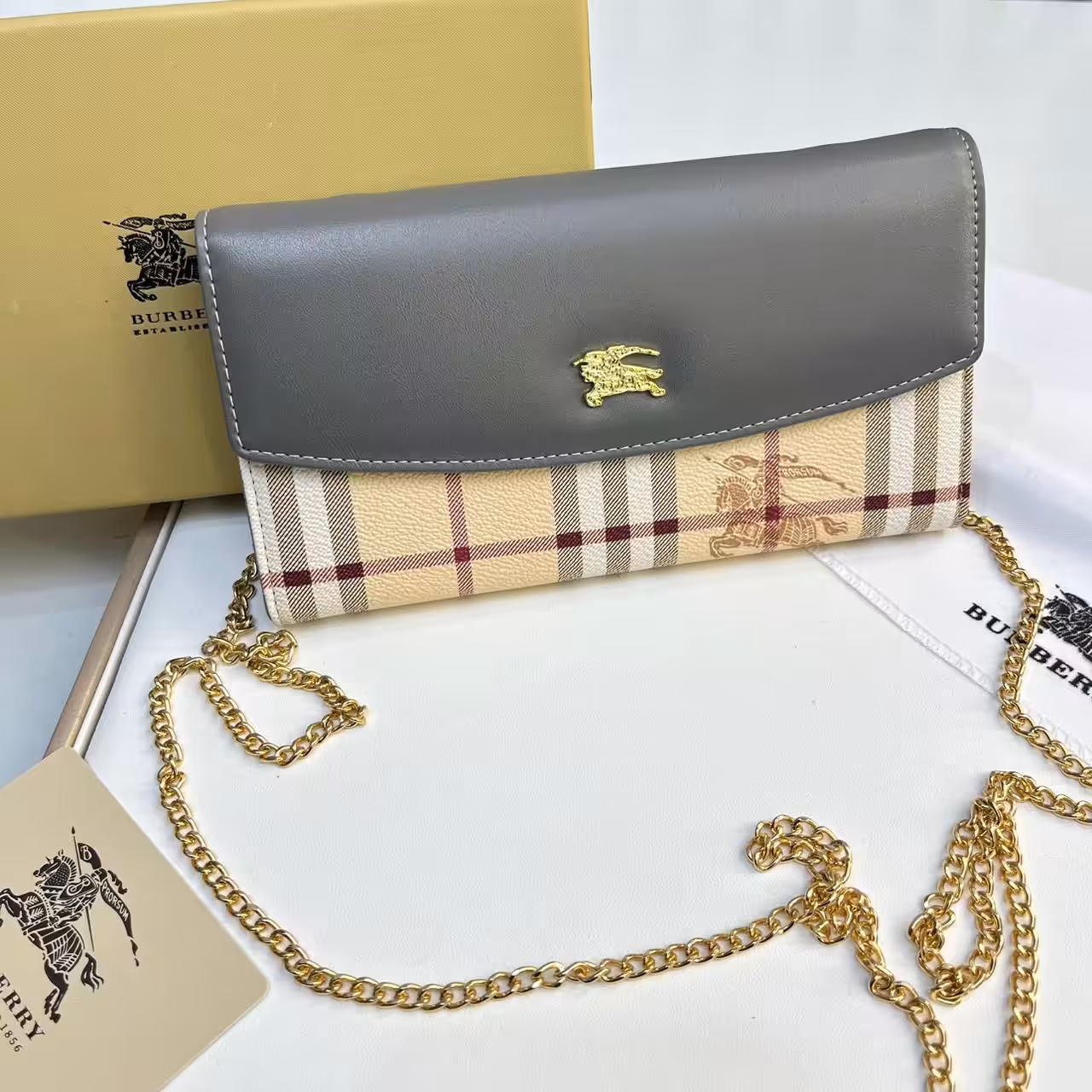 WhatsApp Image 2025-12-19 at 1.57.42 AM Burberry Loxely Gray Color Crossbody Sling Bag (With Box)