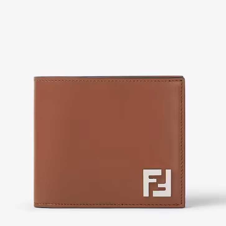 WhatsApp Image 2025-12-19 at 2.46.29 PM Fendi FF Squared Bifold Brown Color Mens Wallet